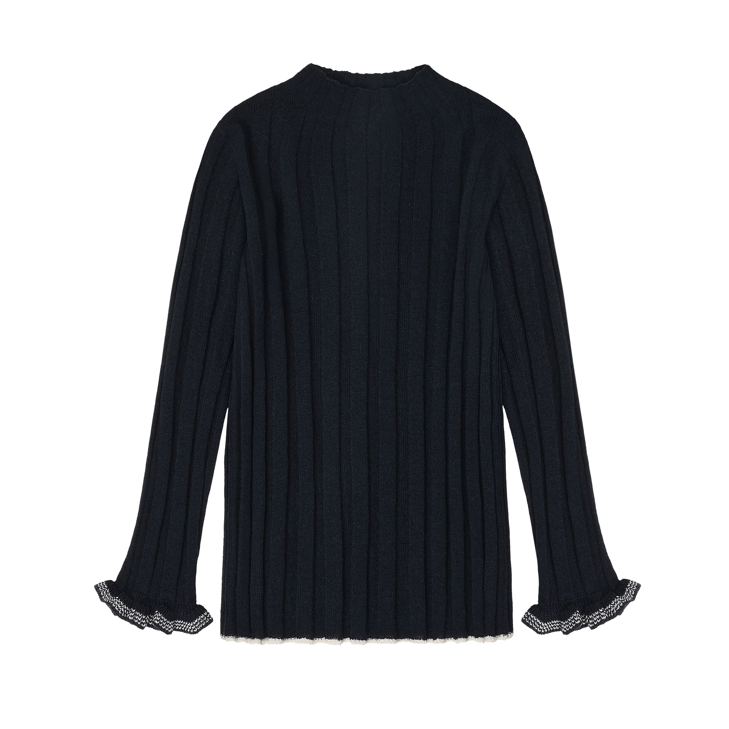 FUB-Girls High Neck Blouse dark navy