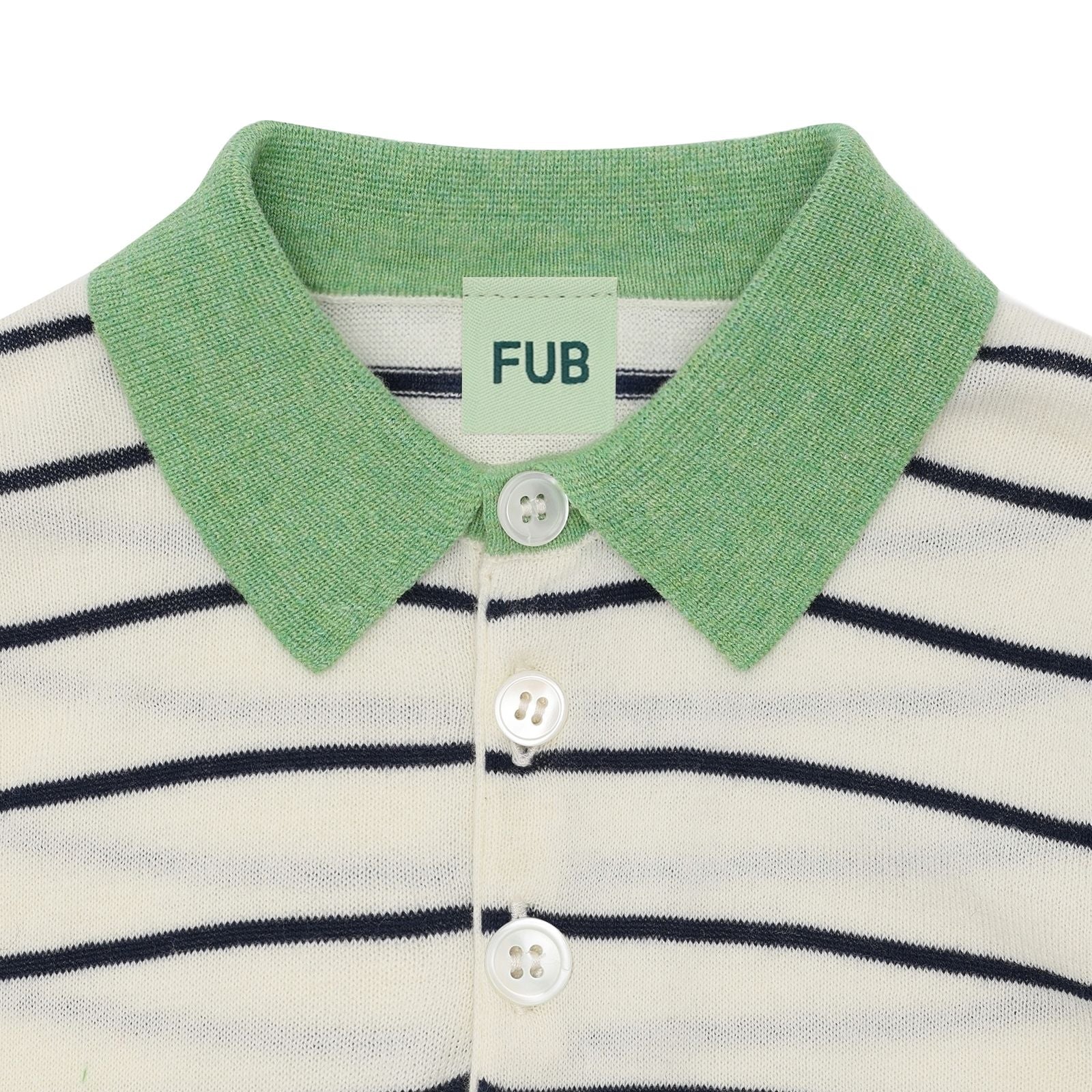 FUB-Kids Striped Polo ecru/dark navy