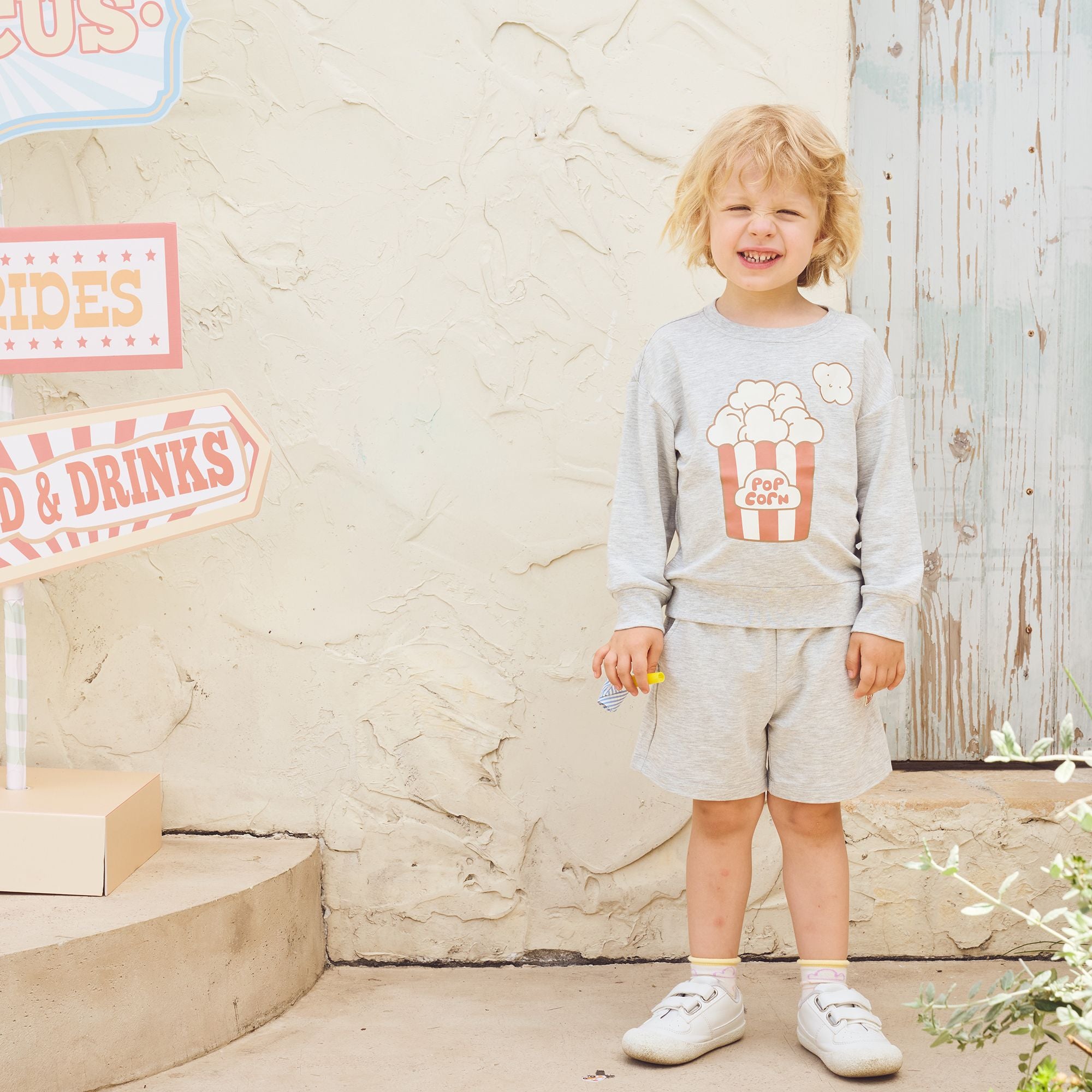 Petite Revery-Kids Long Sleeve Sweatshirt Fog Grey