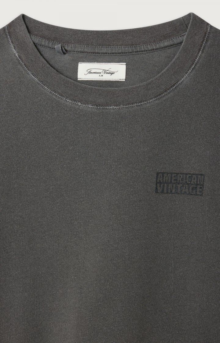 American Vintage-Kids T-Shirt ML Col Rond Carbone Vintage