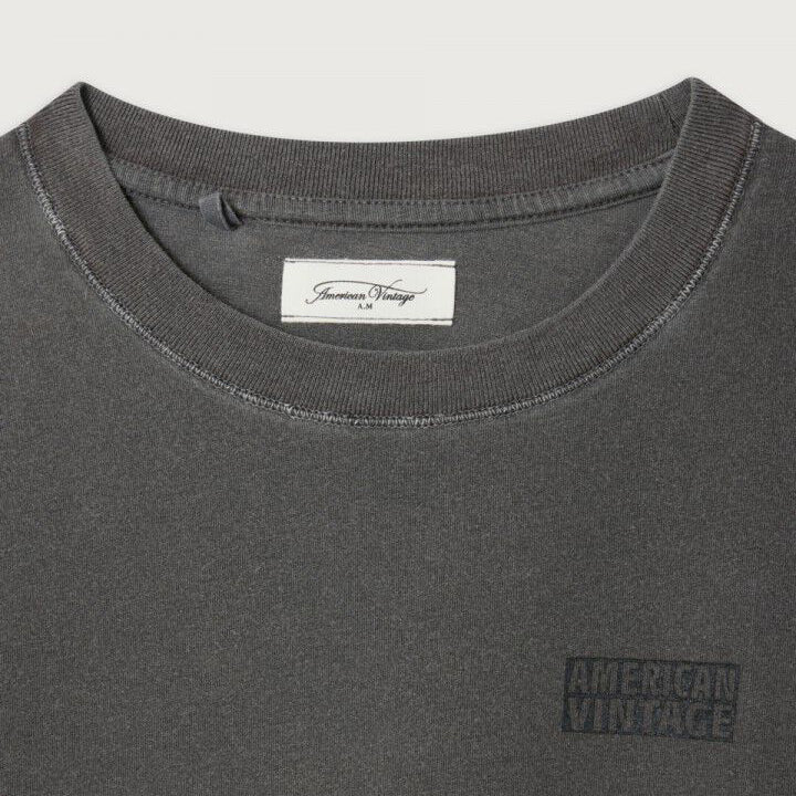 American Vintage-Kids T-Shirt ML Col Rond Carbone Vintage