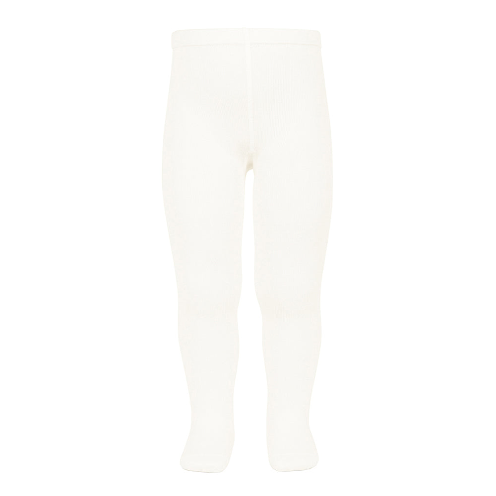Plain stitch basic tights - CREAM