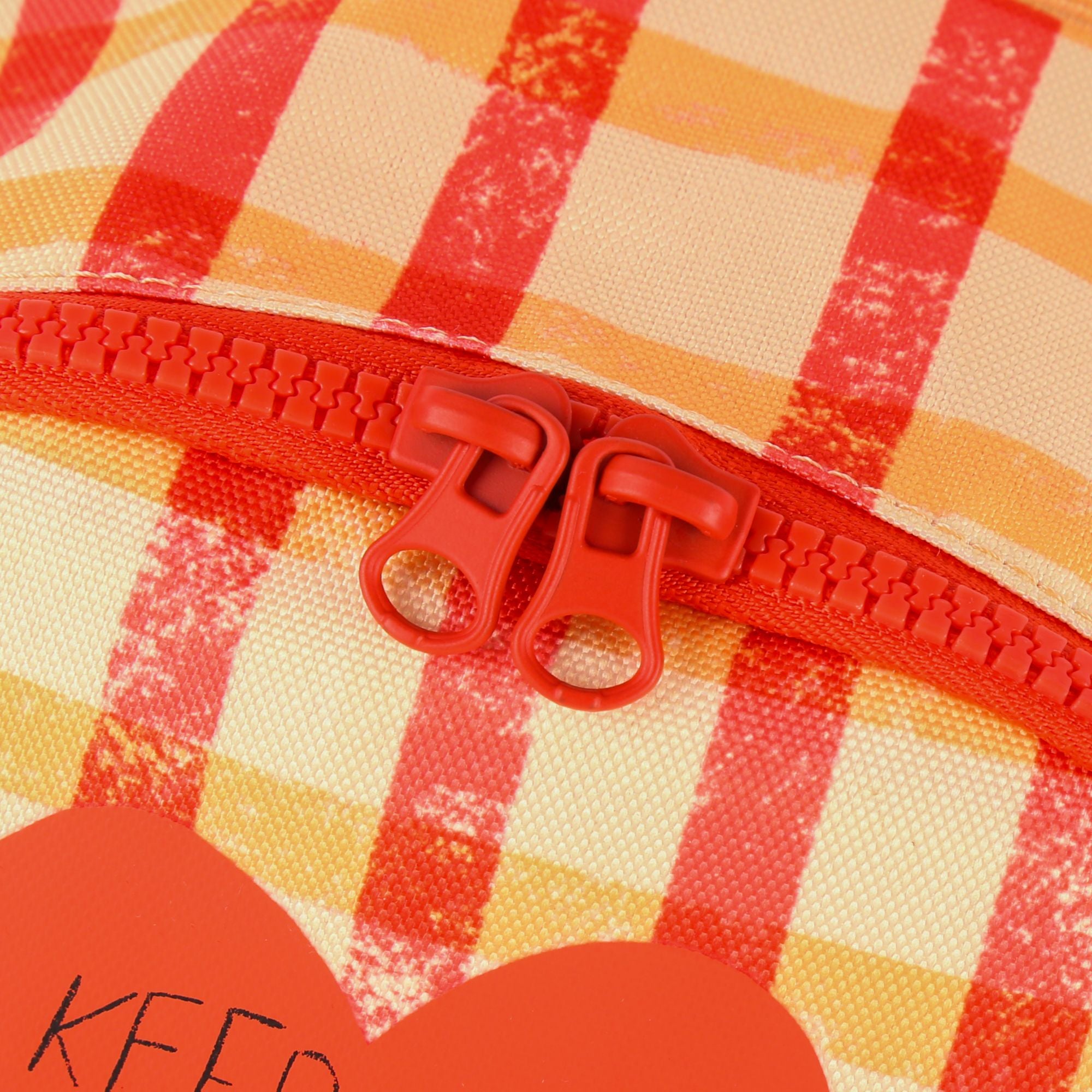 Jelly Mallow-Checked Heart Backpack Yellow