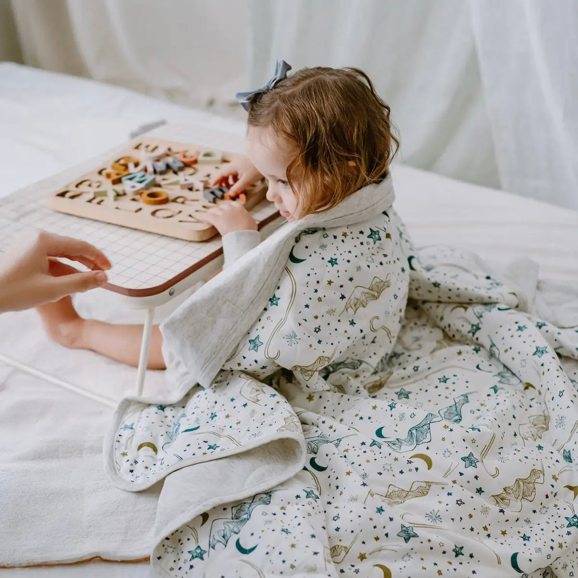 Nest Designs-Cozy Blanket-Stars White