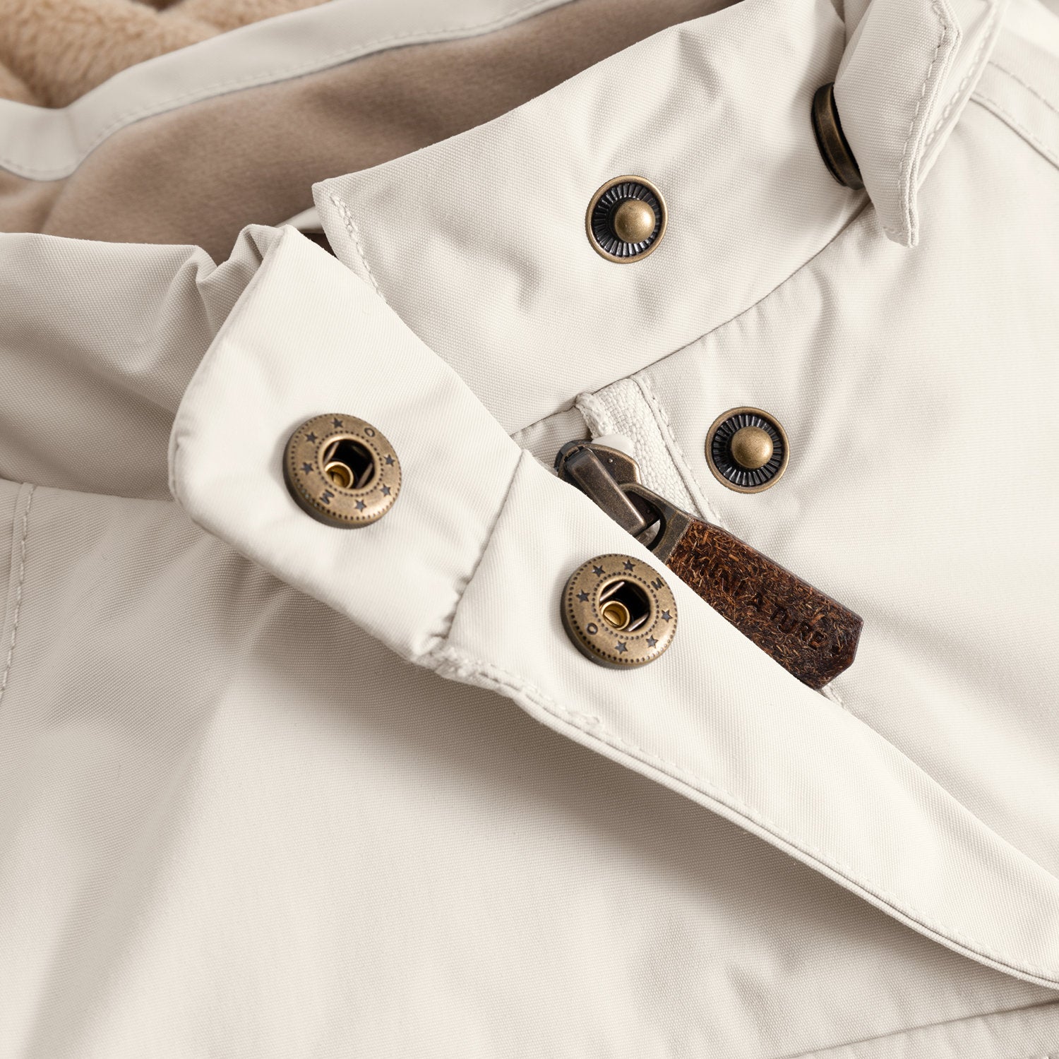 Mini A Ture-MATWANG fleece lined winter jacket. GRS Angora cream