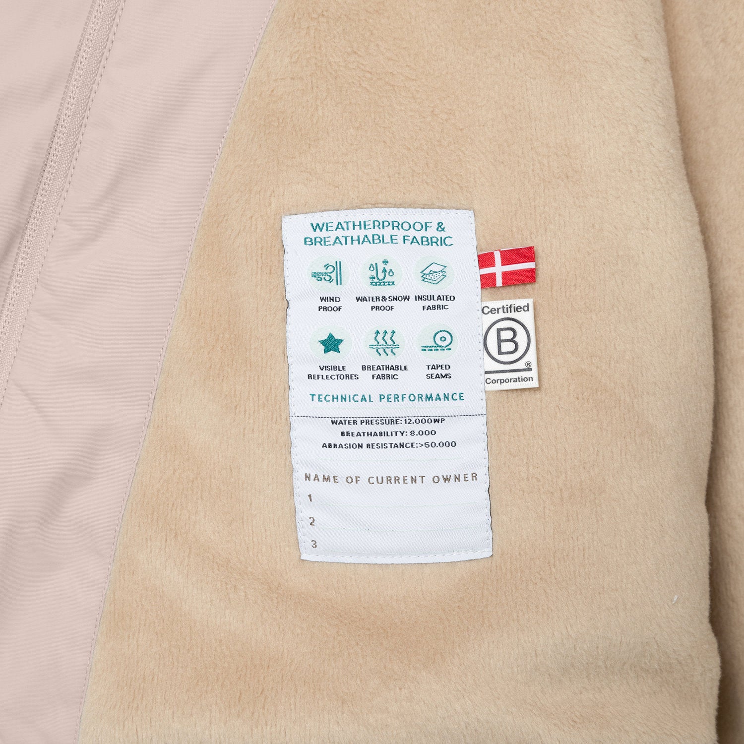 Mini A Ture-MATWANG fleece lined winter jacket. GRS Cloudy rose