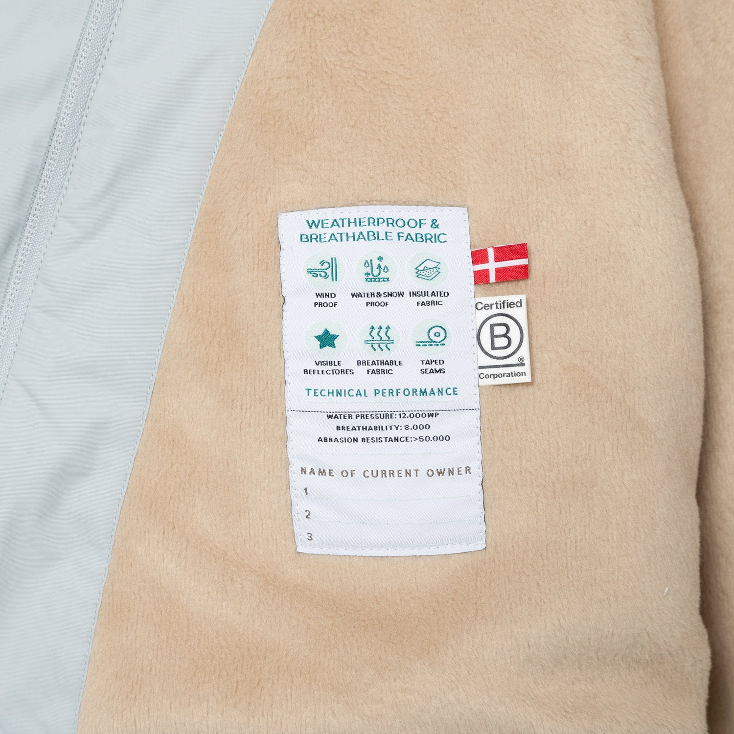Mini A Ture-MATWANG fleece lined winter jacket. GRS Puritan grey