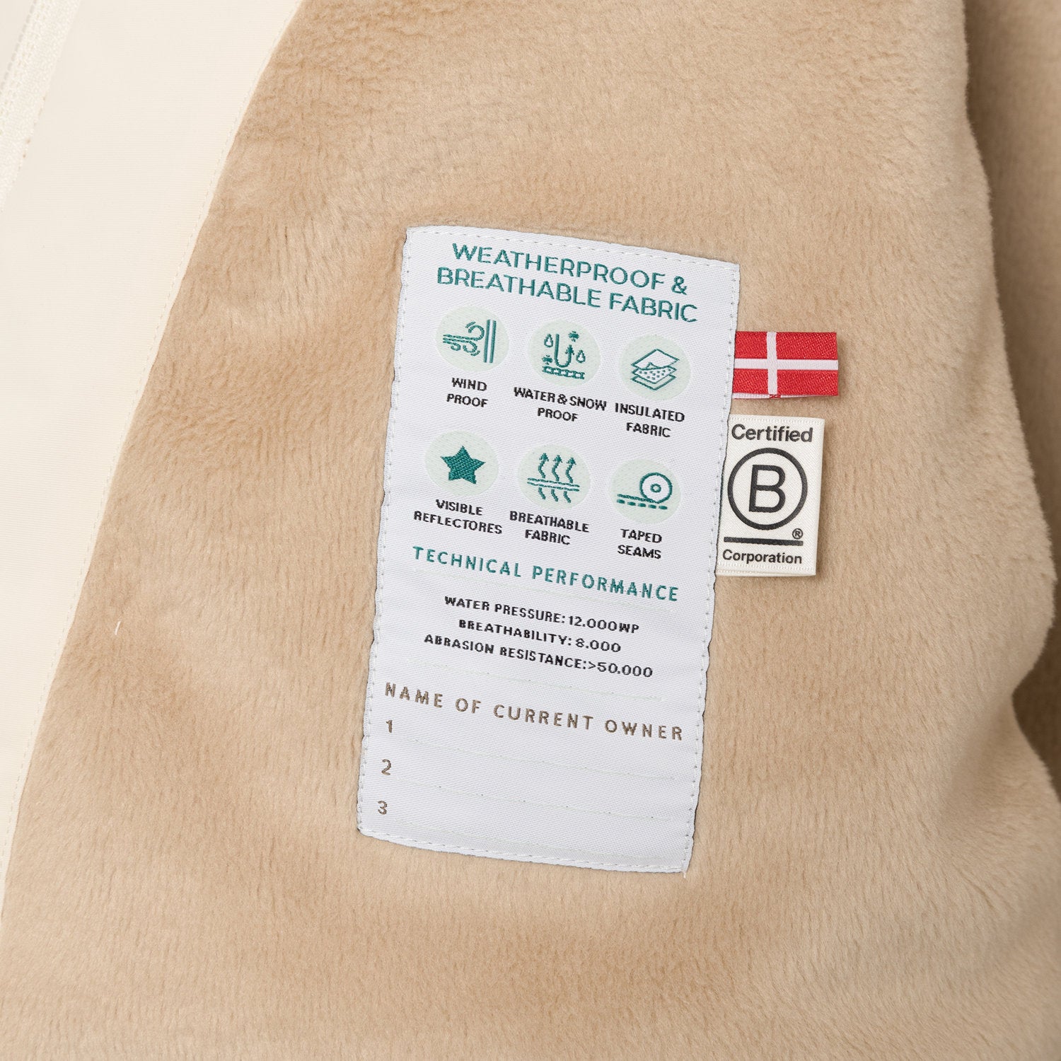 Mini A Ture-MATWANG fleece lined winter jacket fur. GRS Angora cream