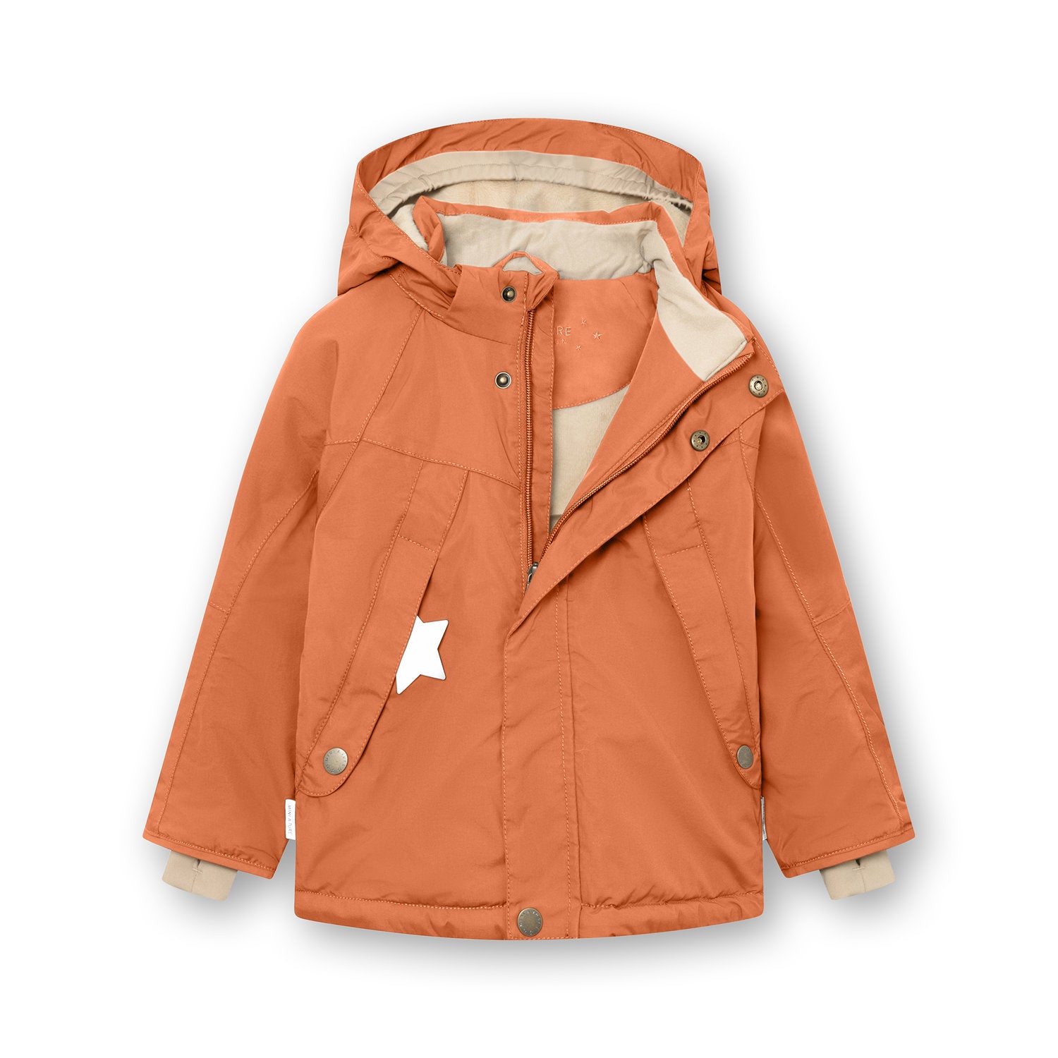 Mini A Ture-MATVALONSO fleece lined winter jacket. GRS Leather brown