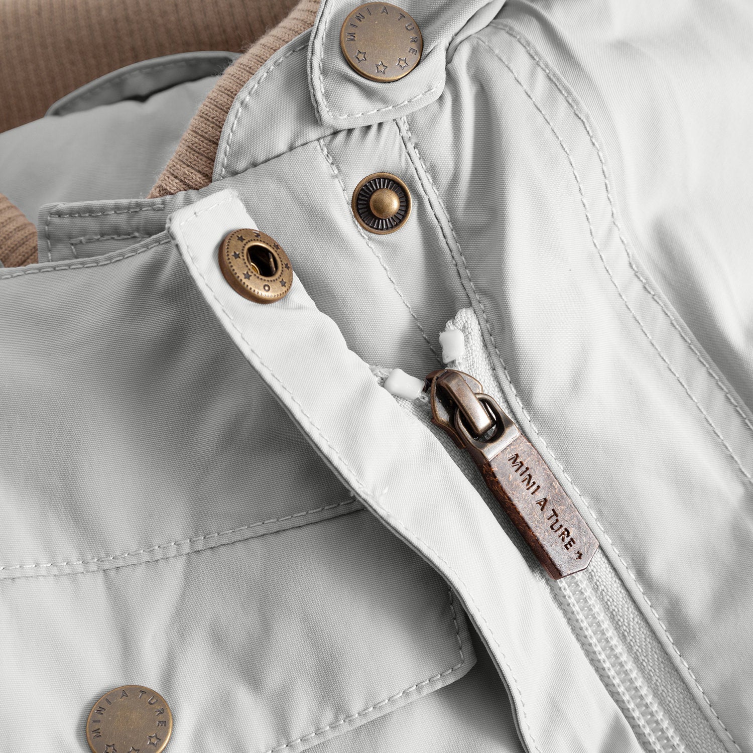 Mini A Ture-MATWISTI fleece lined snowsuit. GRS Puritan grey