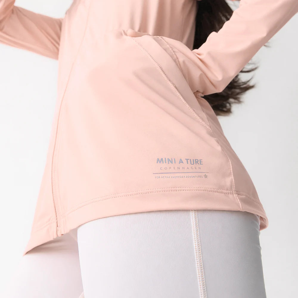 Mini A Ture-MATDRUNA UV skin hoodie. GRS Silver peony