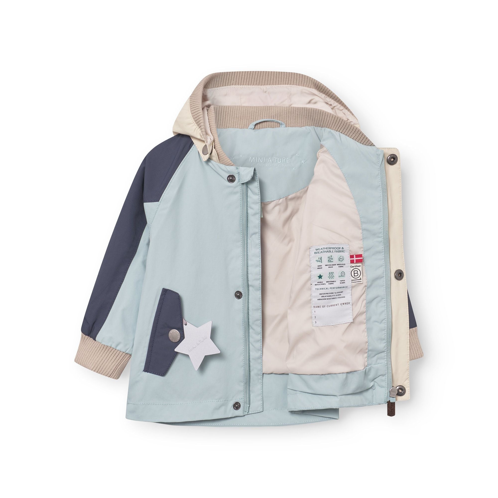 Mini A Ture-MATWALLY jacket. GRS Cloud blue col. b.