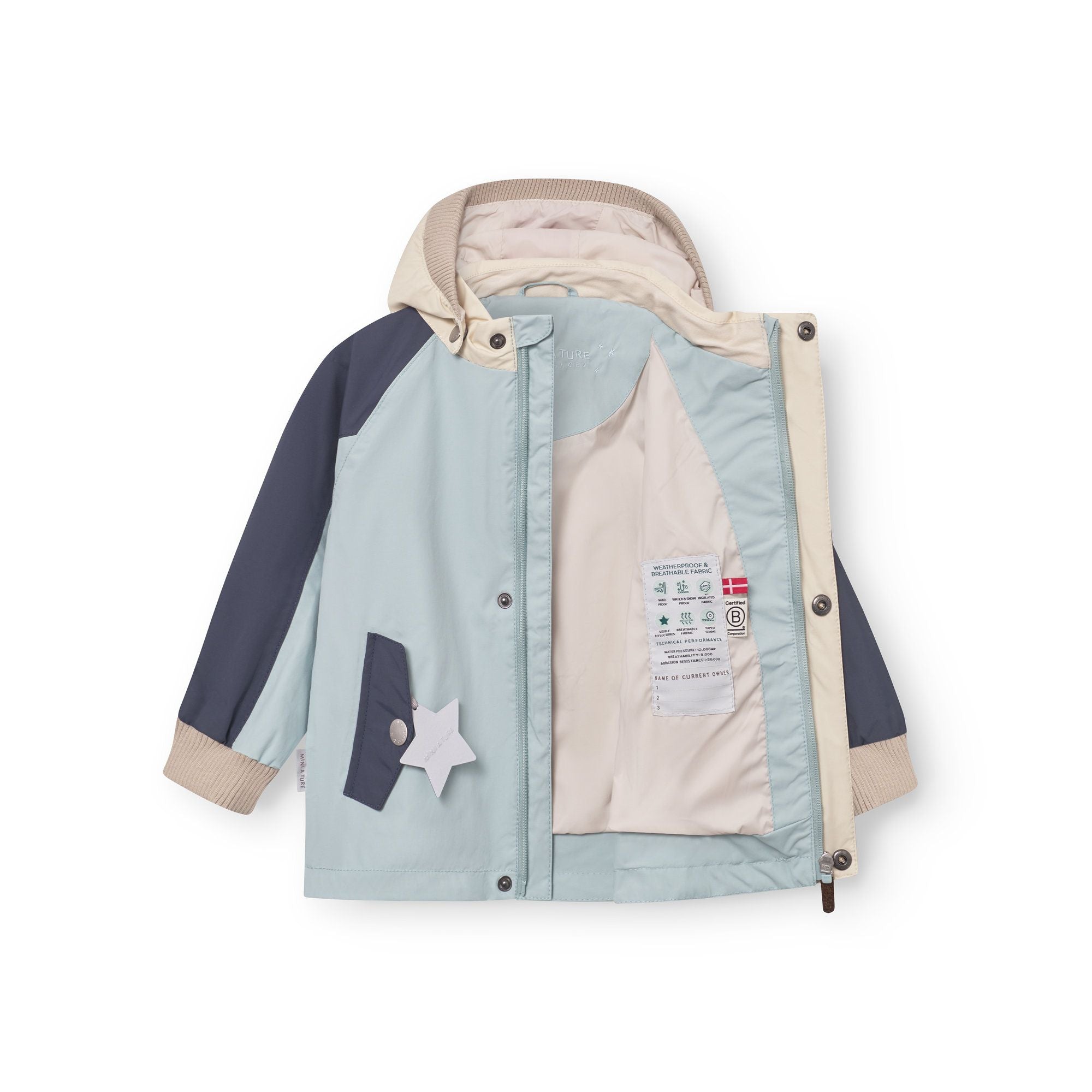 Mini A Ture-MATWALLY jacket. GRS Cloud blue col. b.