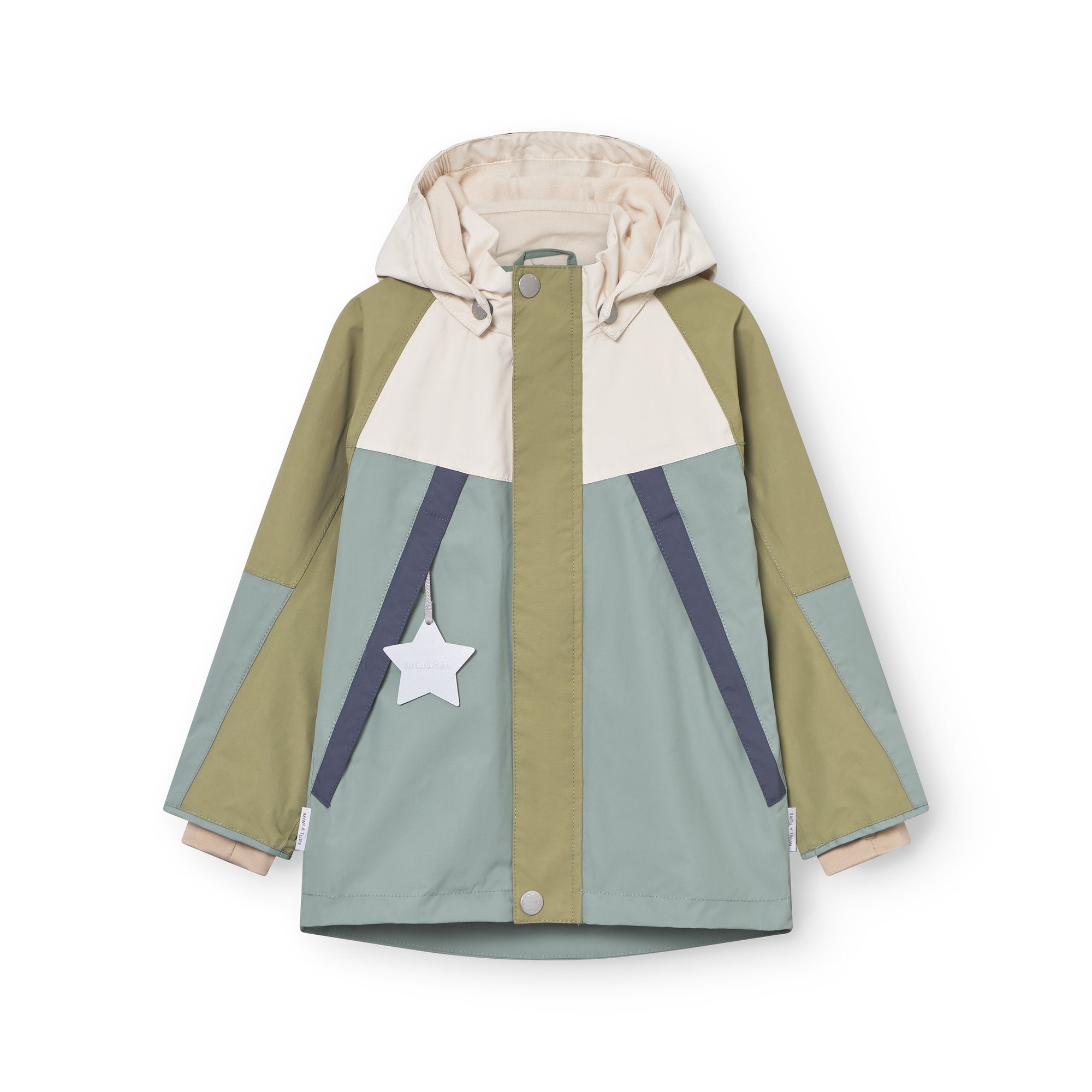 Mini A Ture-MATVALON fleece lined jacket. GRS Granite green col. b.