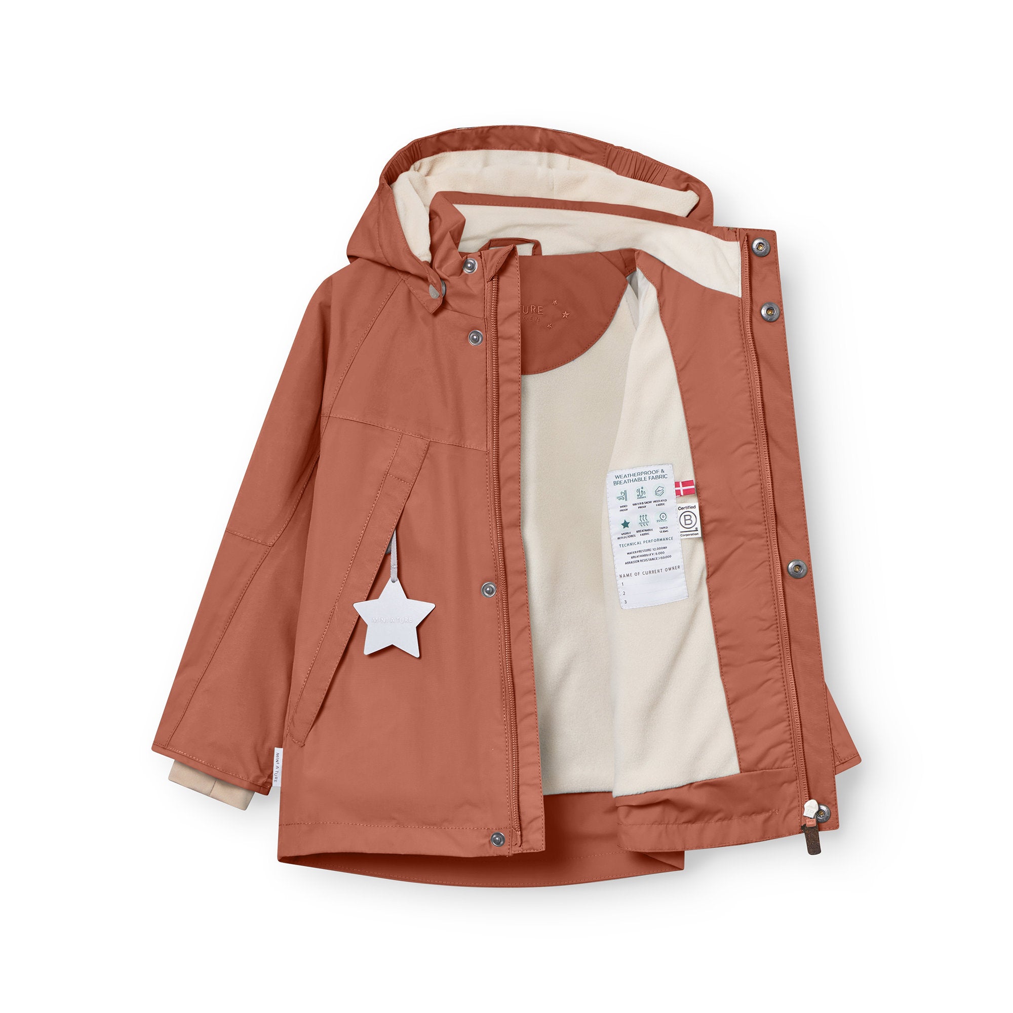 Mini A Ture-MATVALON fleece lined jacket. GRS Rustic brown