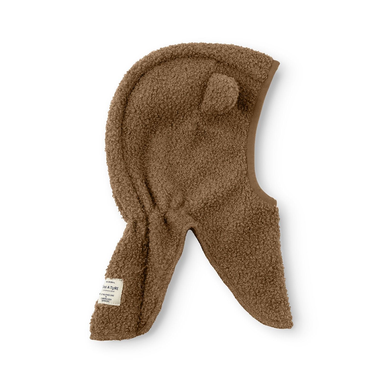 Mini A Ture-MATJEFFI teddyfleece balaclava. GRS Otter brown