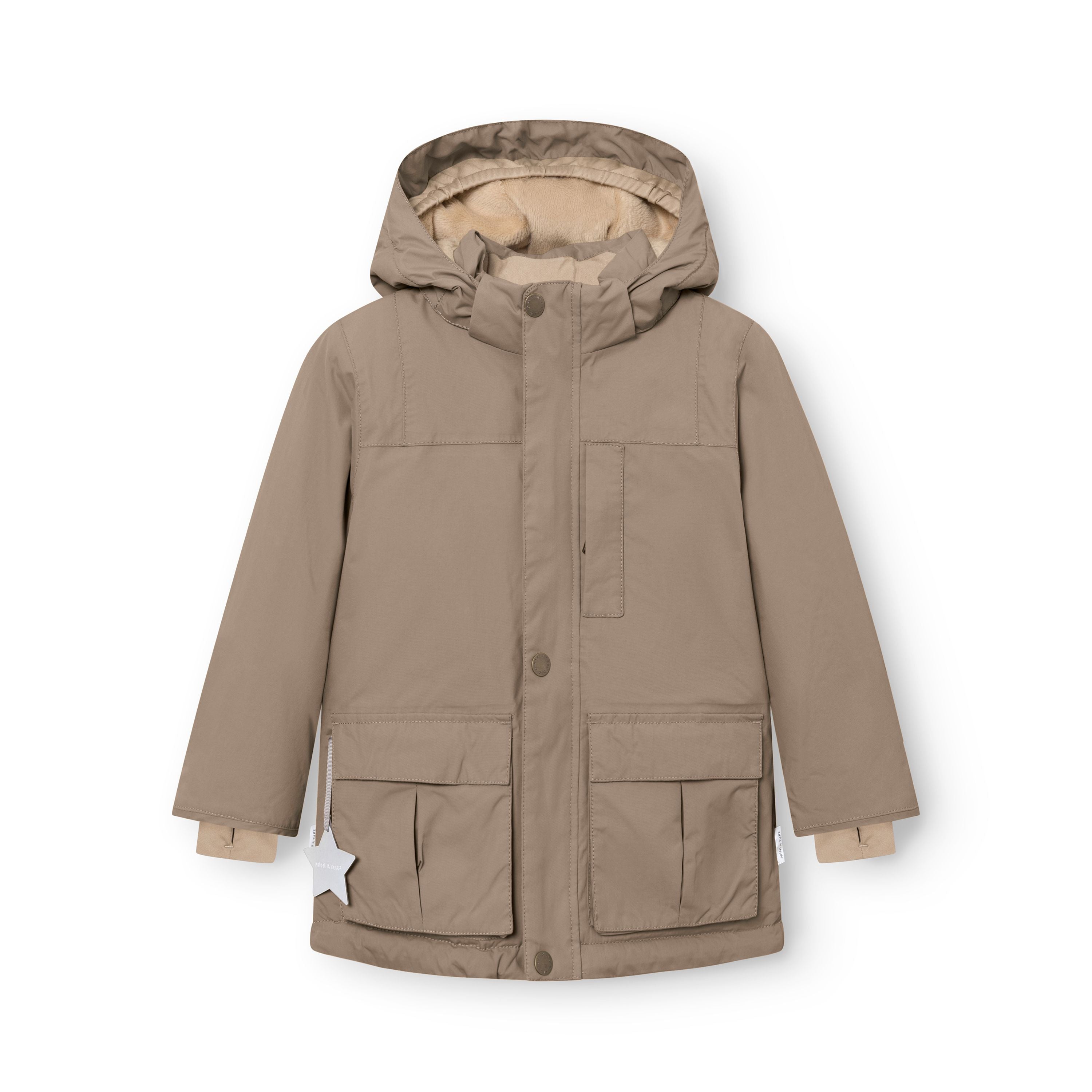 Mini A Ture-MATKASTORIO fleece lined winter jacket. GRS Grey brown