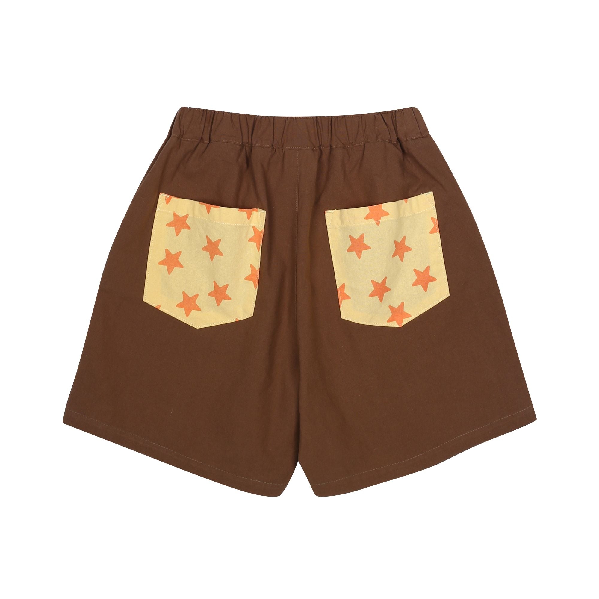 Jelly Mallow-Star Pocket Shorts Brown