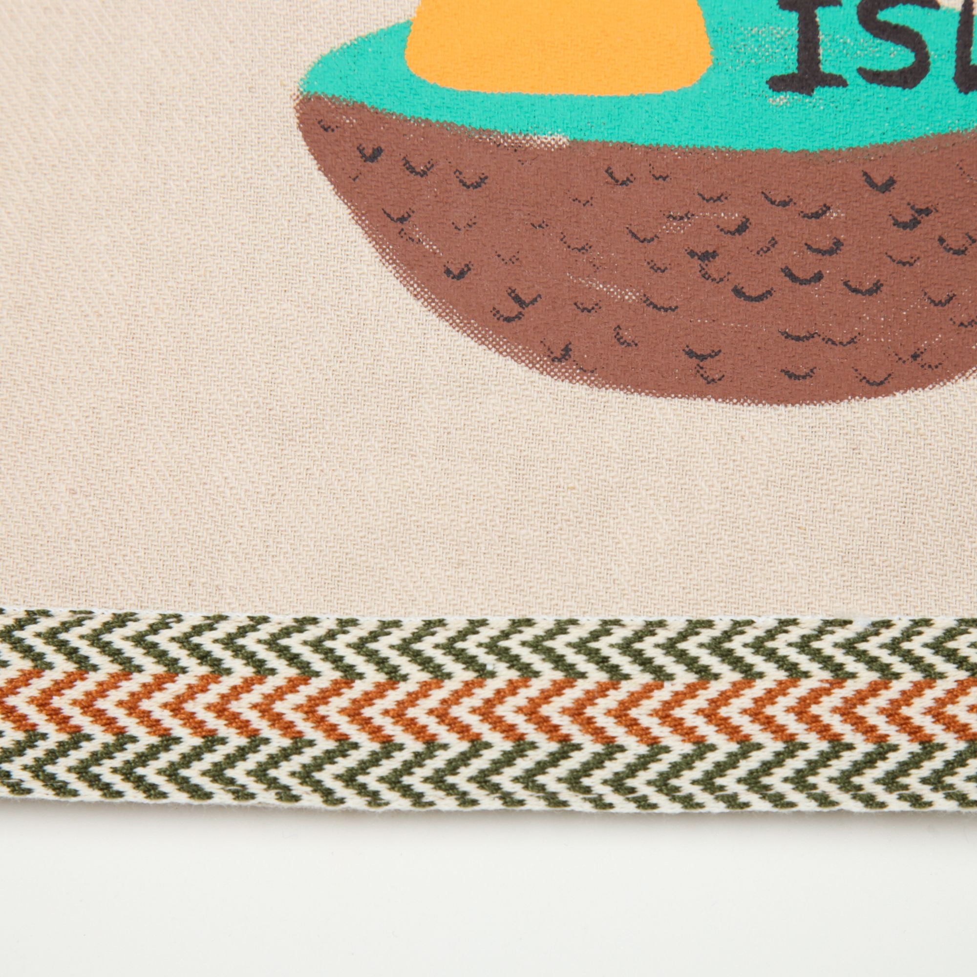 Jelly Mallow-Avocado Island Linen Shorts Cream