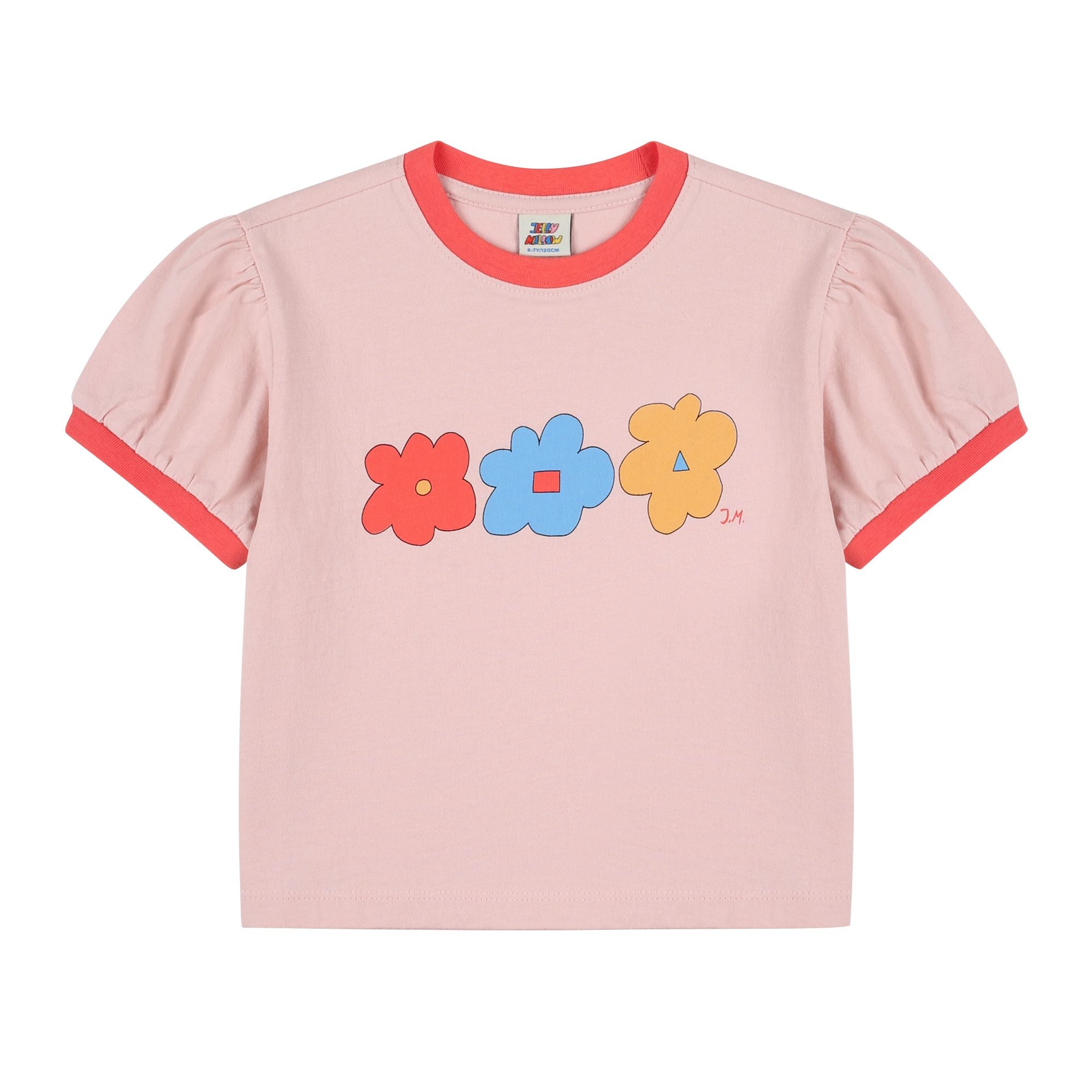 Jelly Mallow-Flower Puff T-shirt Pink