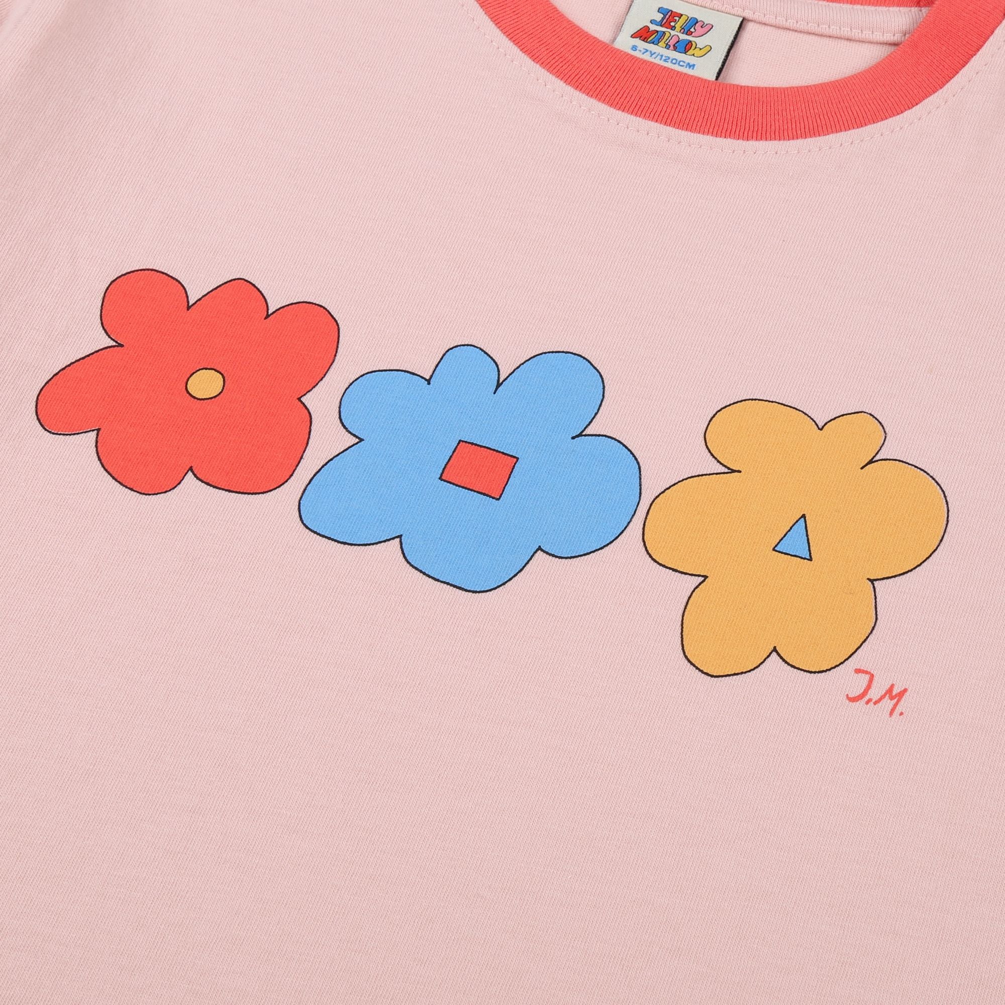 Jelly Mallow-Flower Puff T-shirt Pink