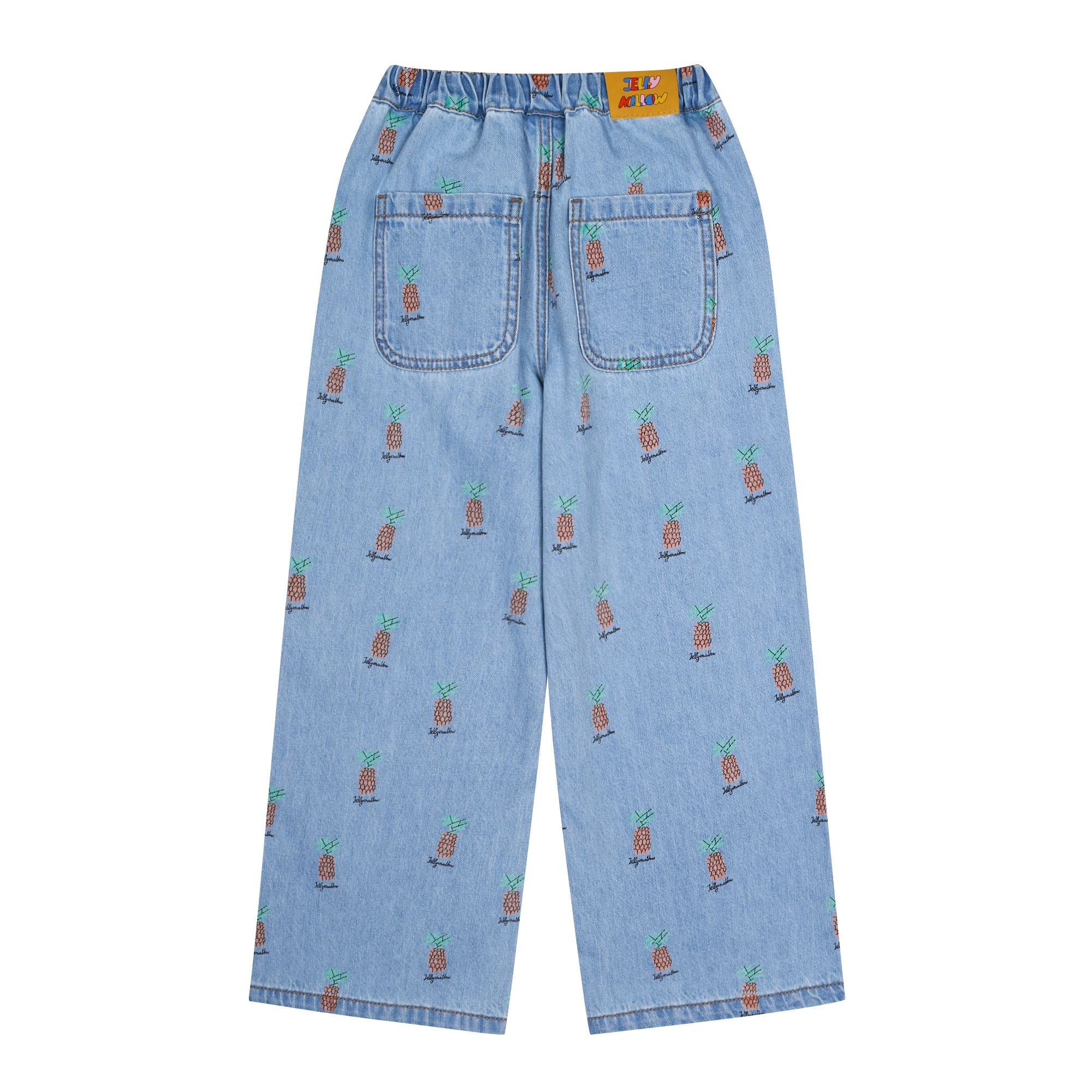 Jelly Mallow-Pineapple Light Denim Pants Light Blue