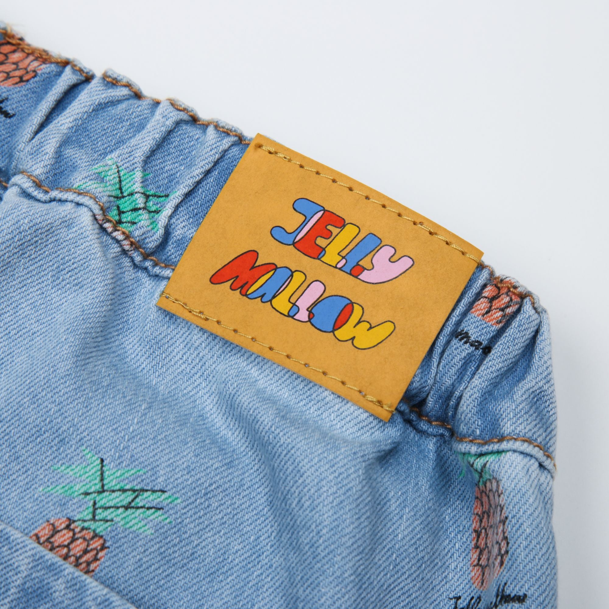 Jelly Mallow-Pineapple Light Denim Pants Light Blue
