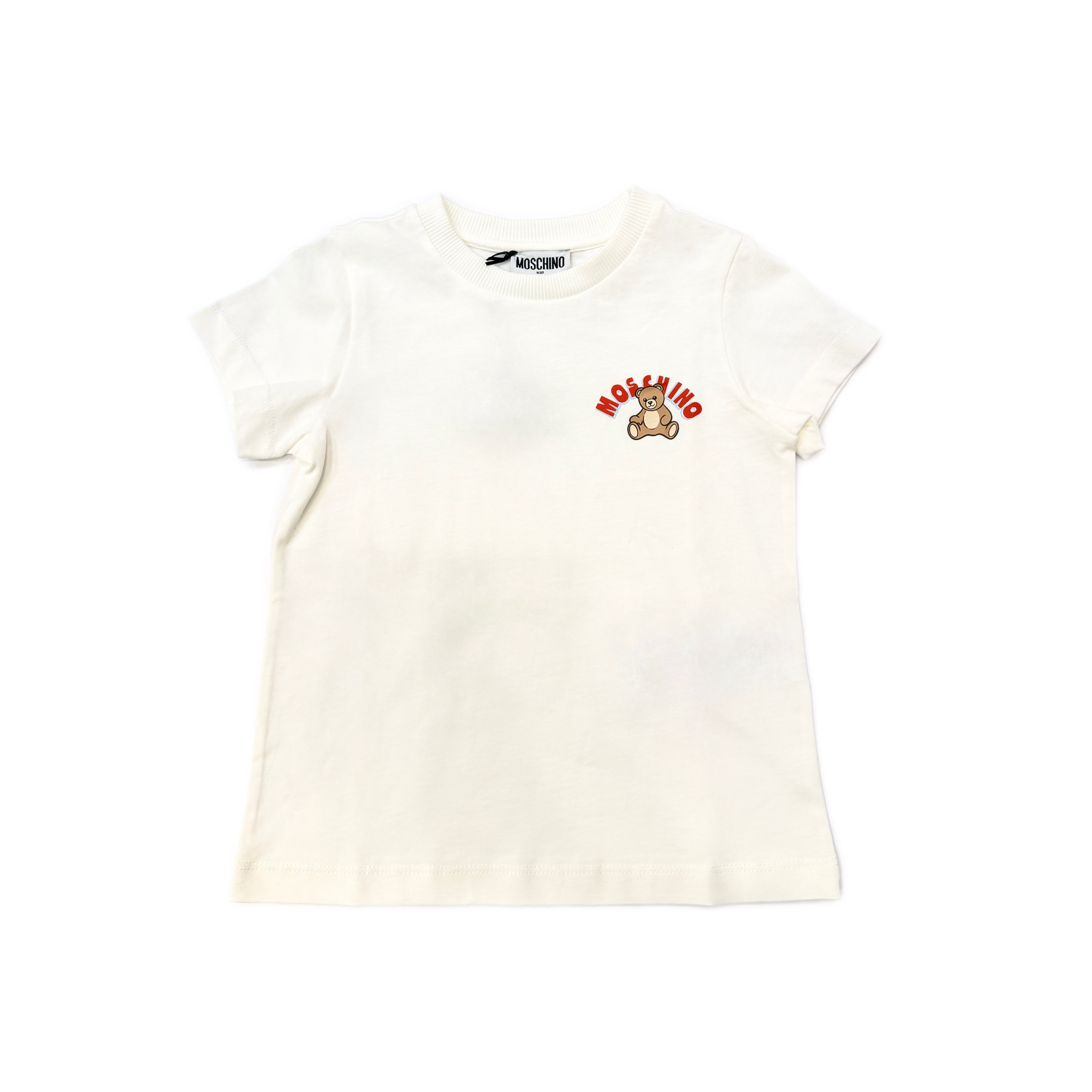 Moschino-T-Shirt with Teddy Bear Logo Cloud