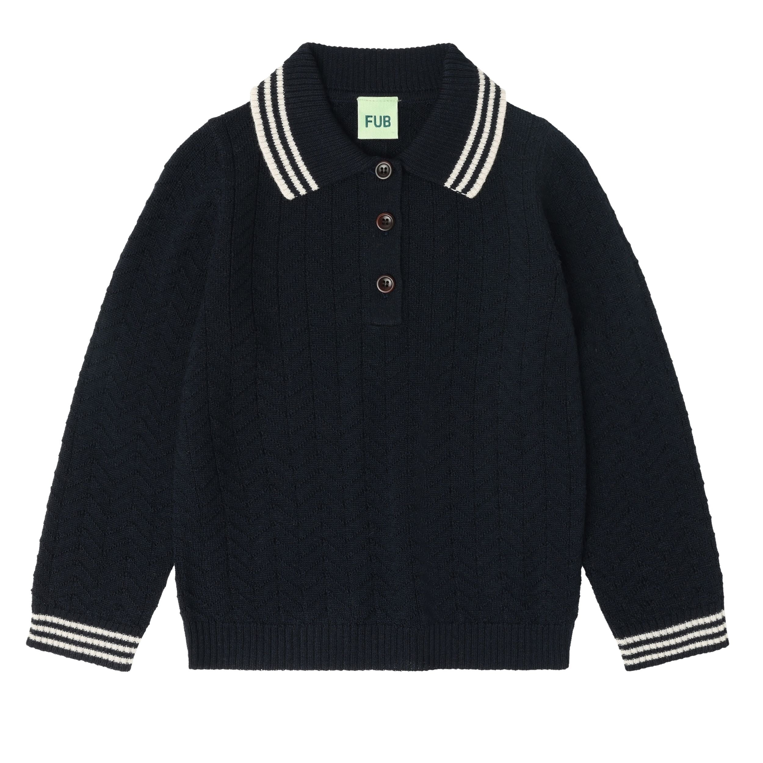 FUB-Kids ZigZag Polo dark navy