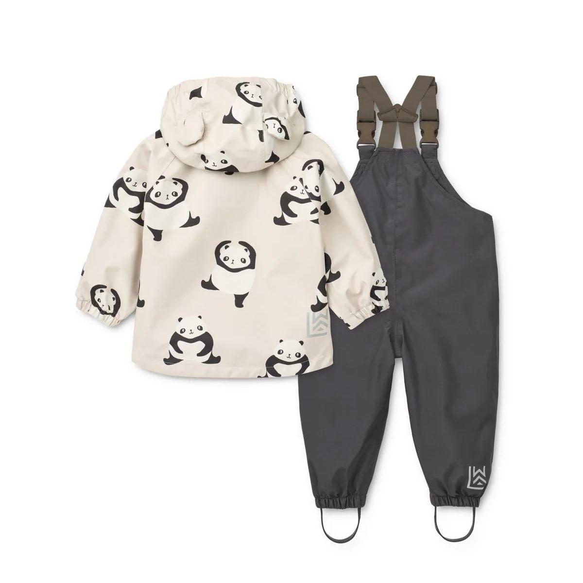 Liewood-Baby Manu Rainwear Set Panda / Sandy