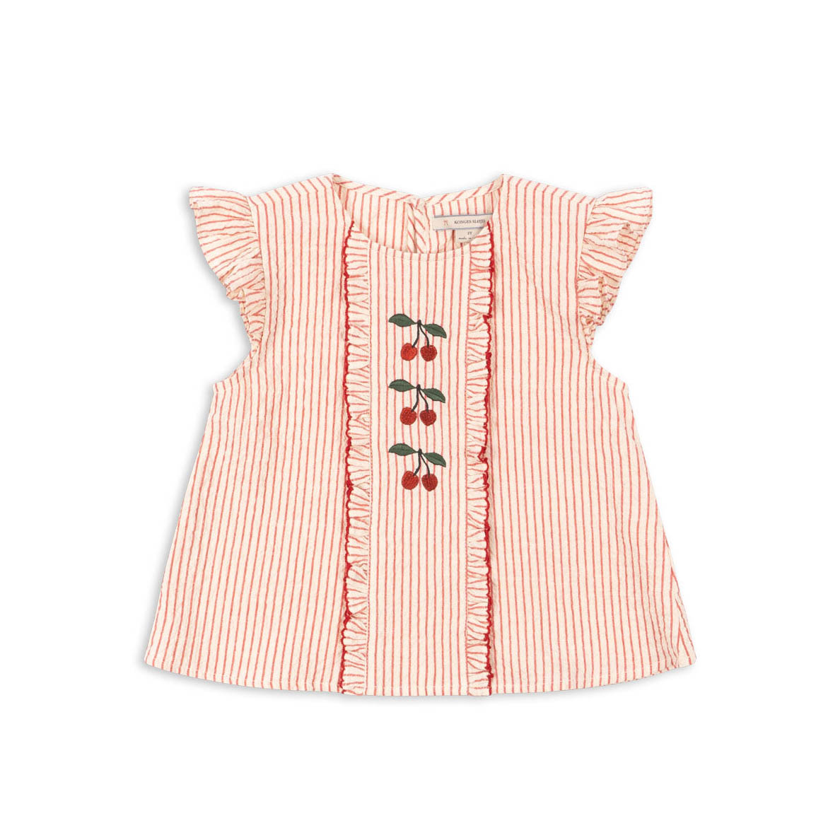 Konges Sløjd-Ellie Frill Top Gots Amour Stripe