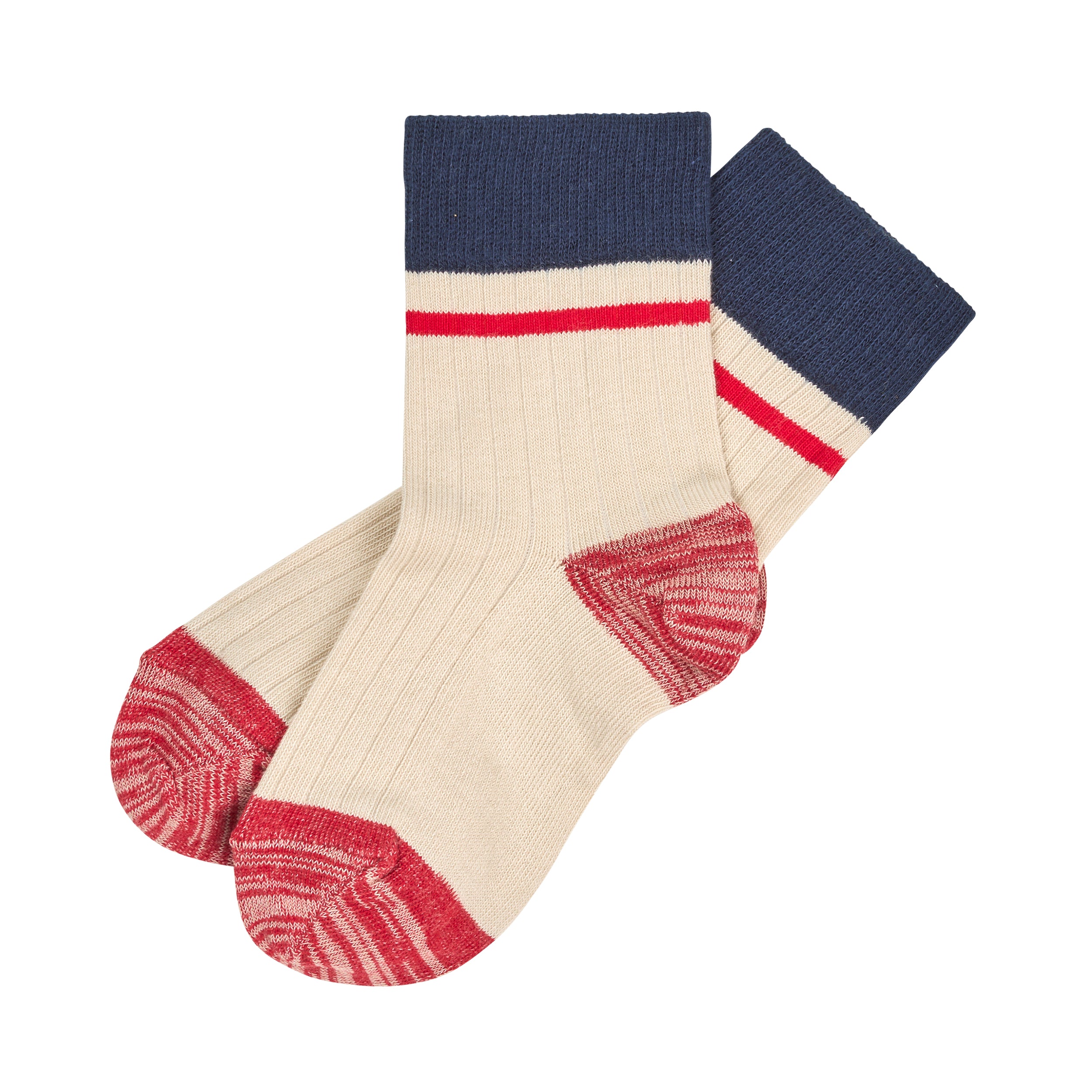 Fub-Red Striped Cotton Socks