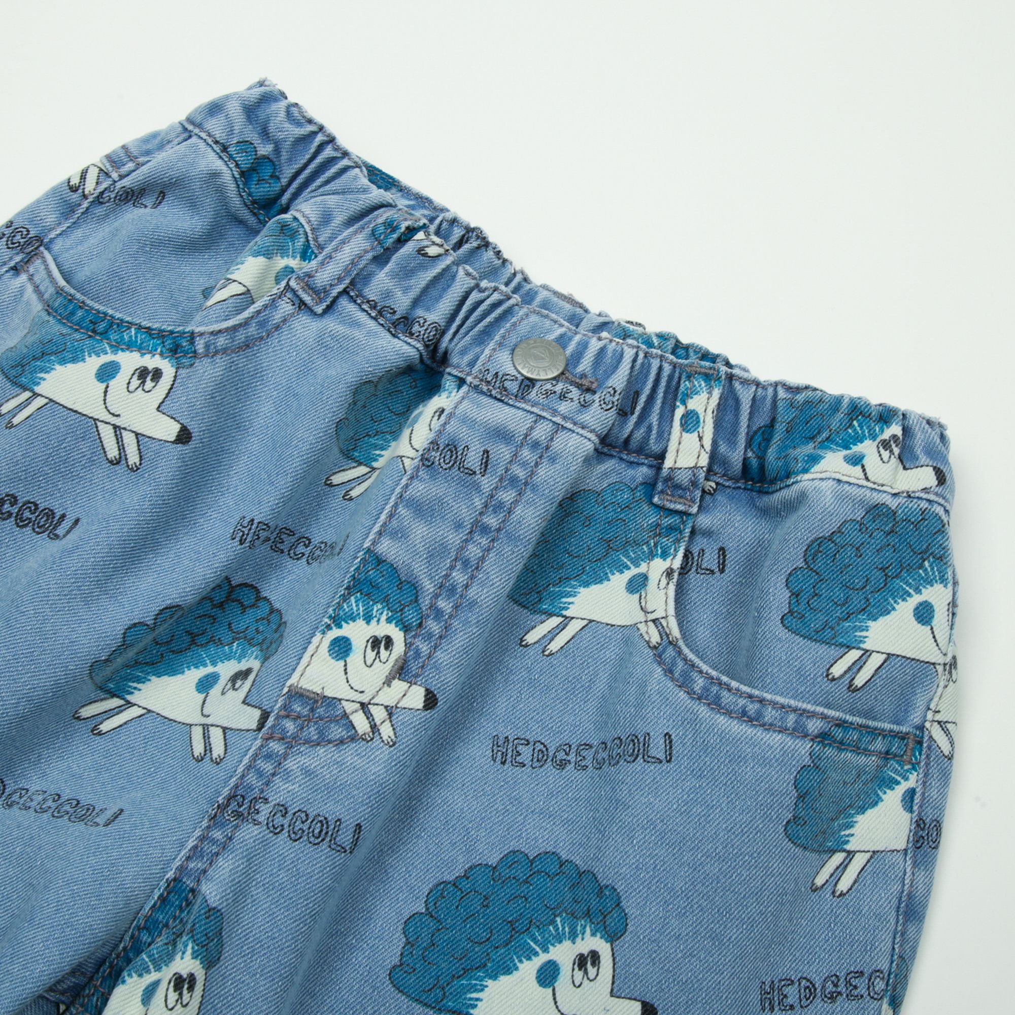 Jelly Mallow-Hedgehog Denim Pants Blue