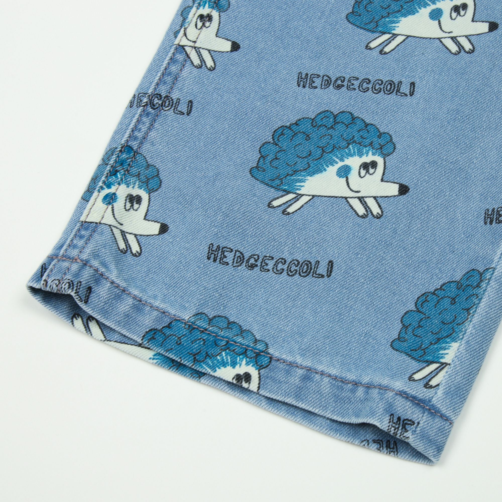 Jelly Mallow-Hedgehog Denim Pants Blue