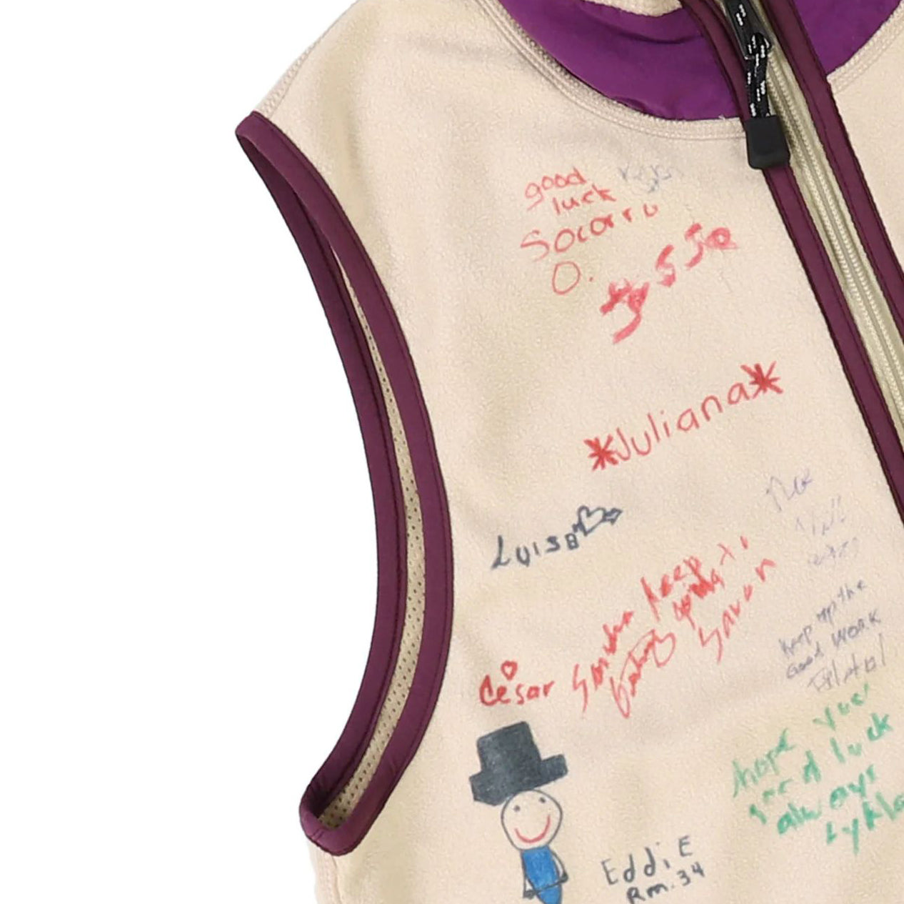 Denim Dungaree-Kids Off White Fleece Remake Vest