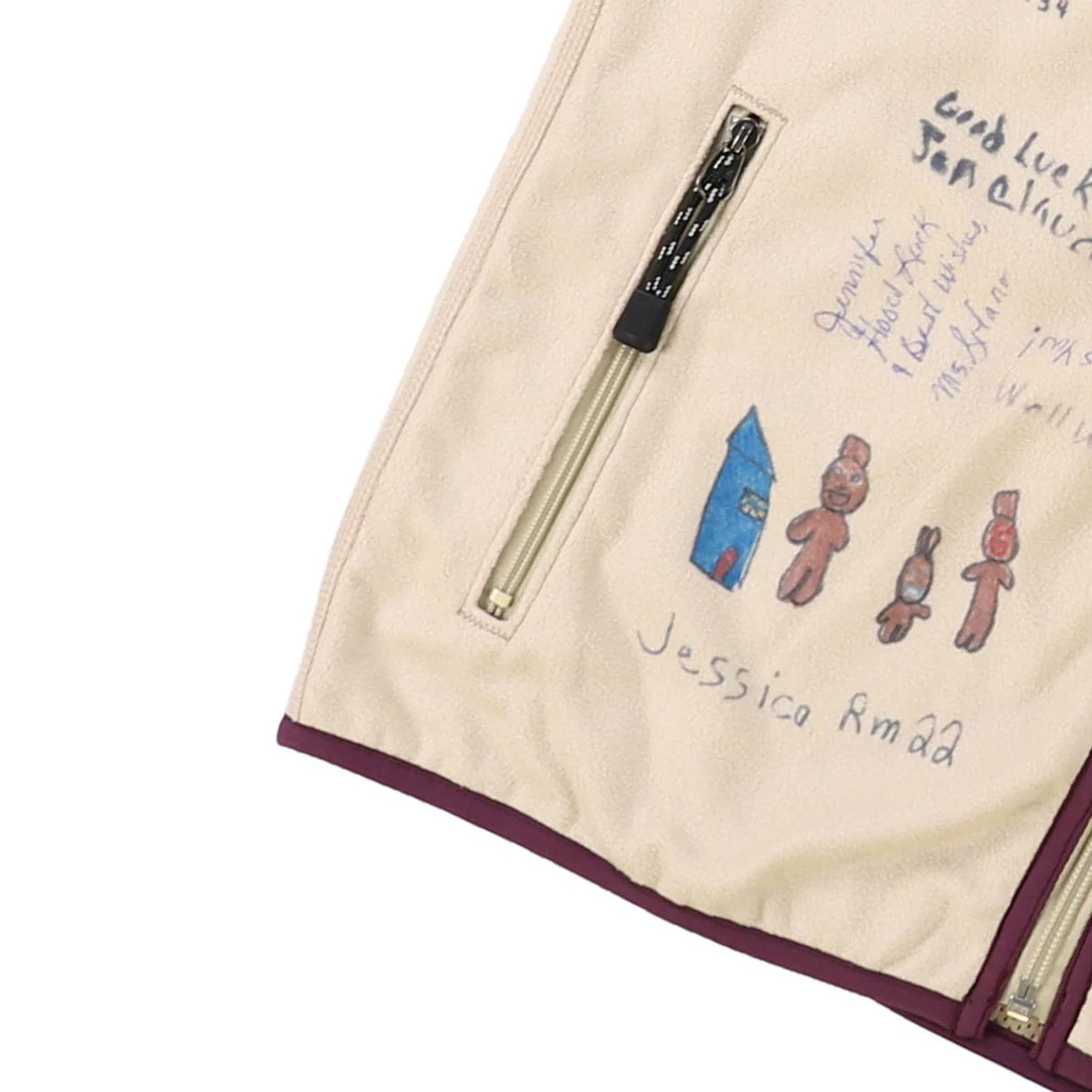 Denim Dungaree-Kids Off White Fleece Remake Vest