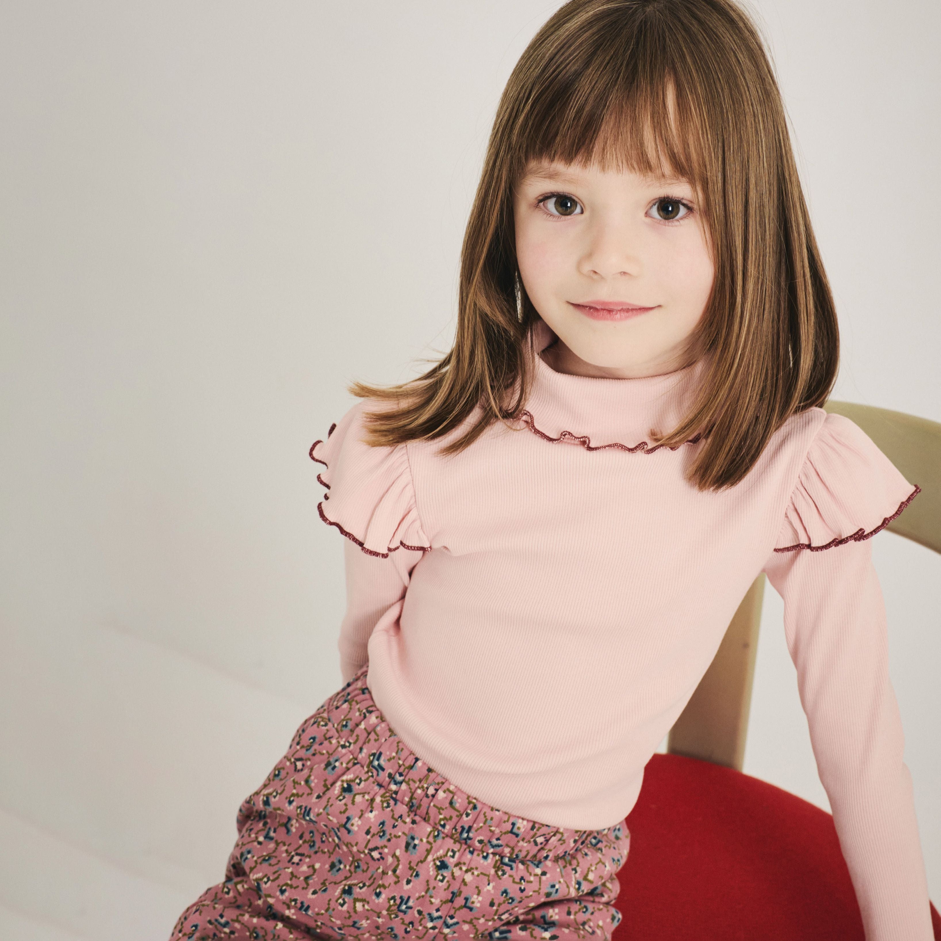 Misha & Puff-Girls Yana Turtleneck Cherry Blossom
