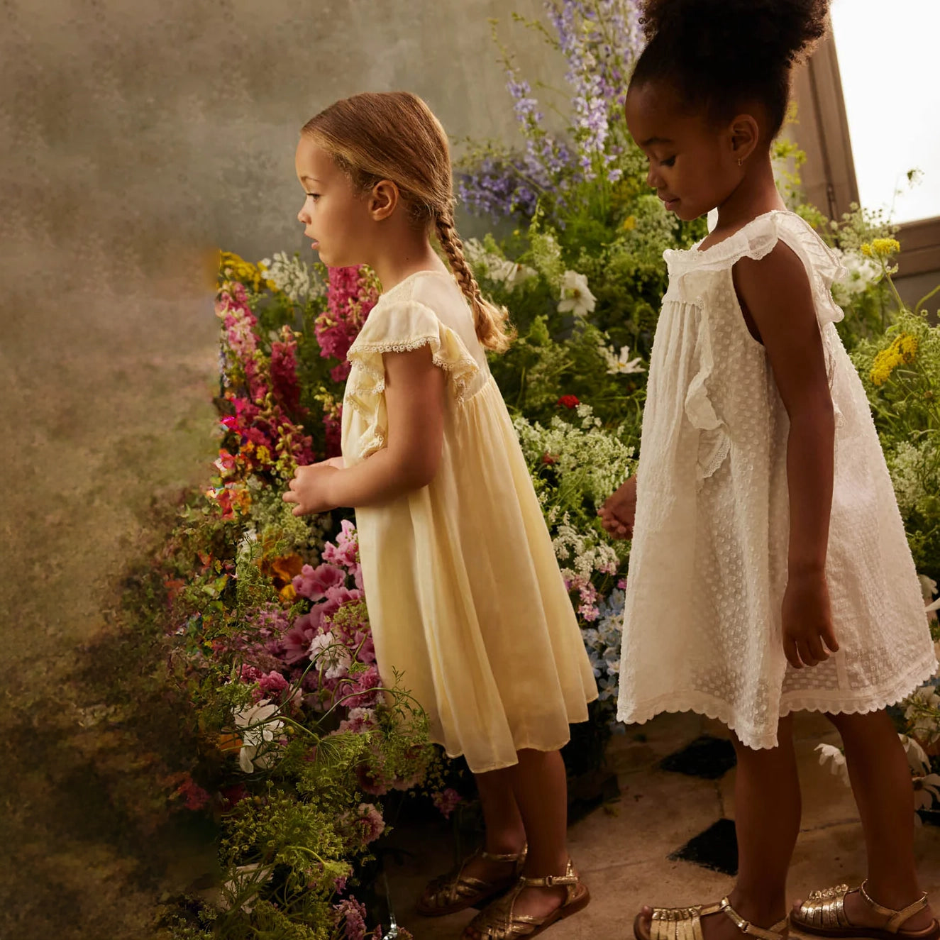 Louise Misha-Girls Dress Angelina Yellow