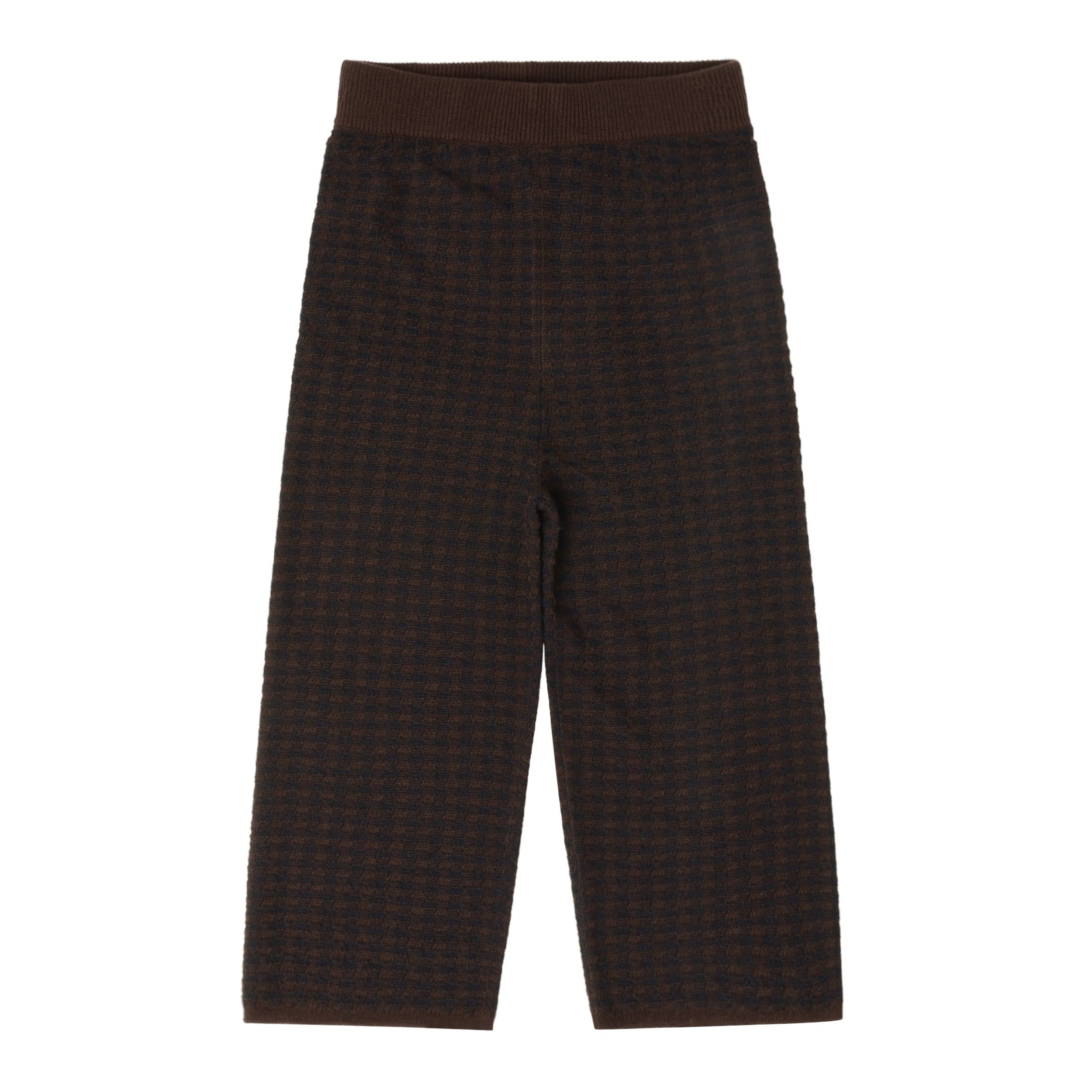 FUB-Kids Checked Pants mocca/dark navy
