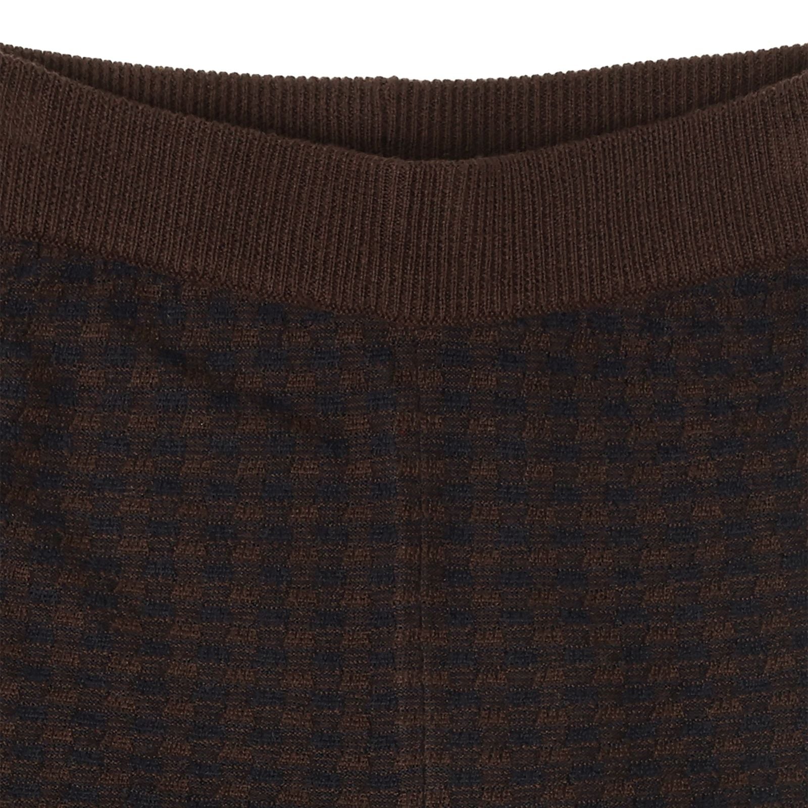 FUB-Kids Checked Pants mocca/dark navy