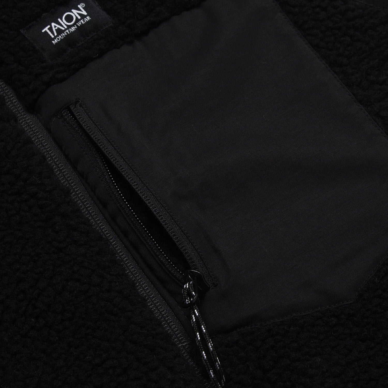 Taion-Kids Reversible "Down×Boa" Hood Jacket Black×Black