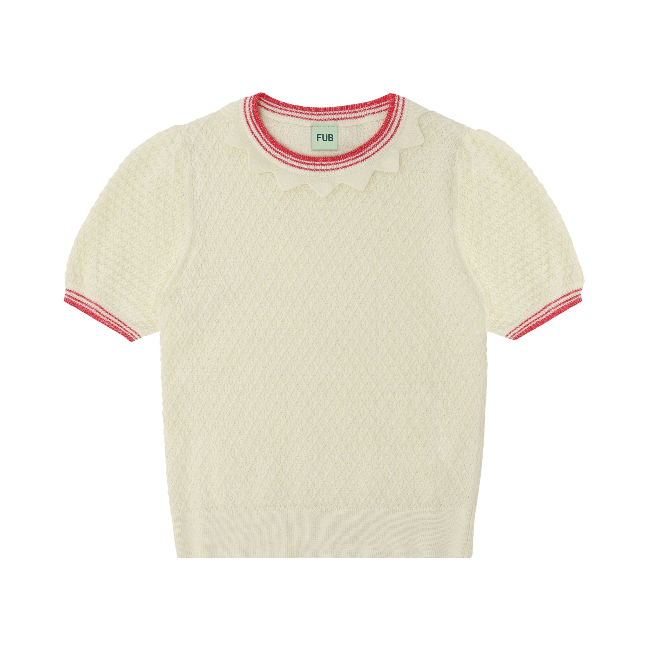 FUB-Kids Waffle Tee ecru