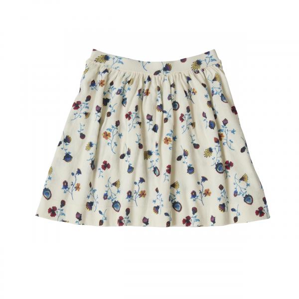 Printed Skirt-ecru/flower