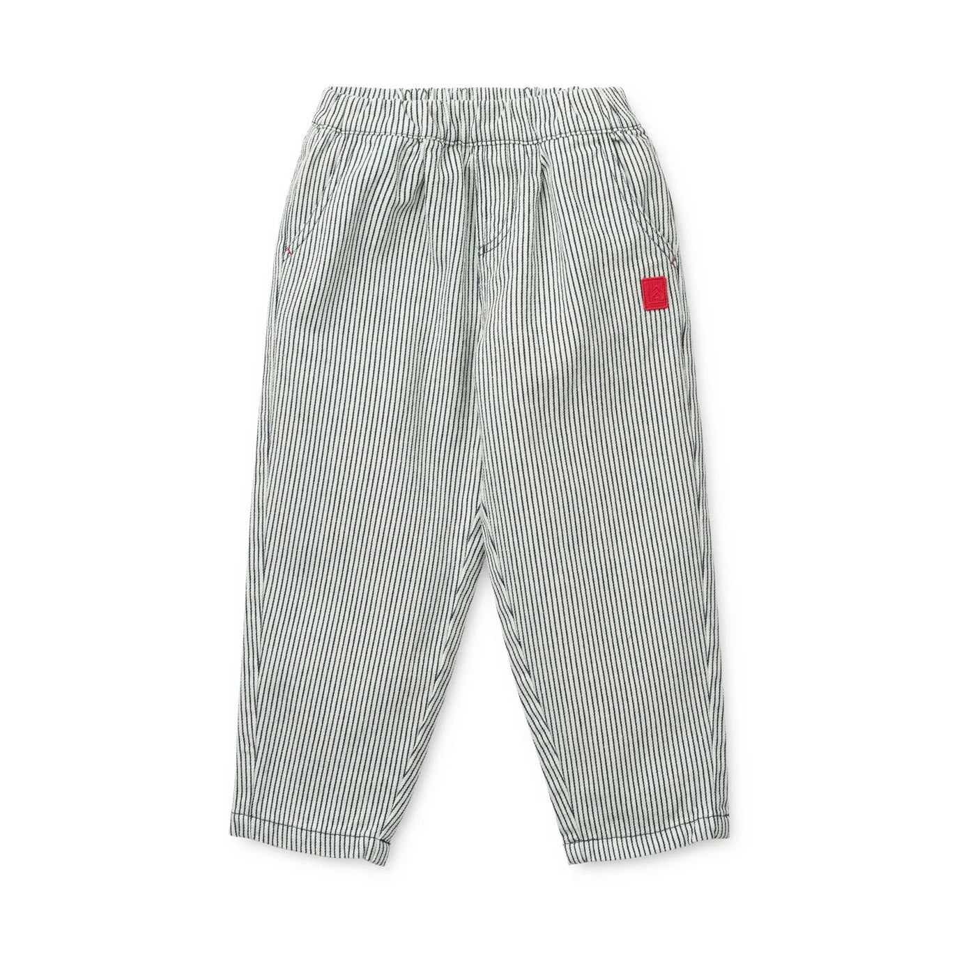 Liewood-Borris Stripe Denim Pants Classic navy / Creme de la creme