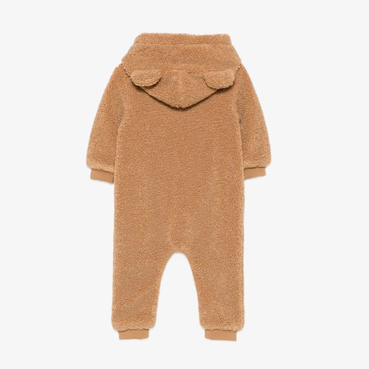 Moschino-Baby Fuzzy Snowsuit W Bear Patch Bear Brown