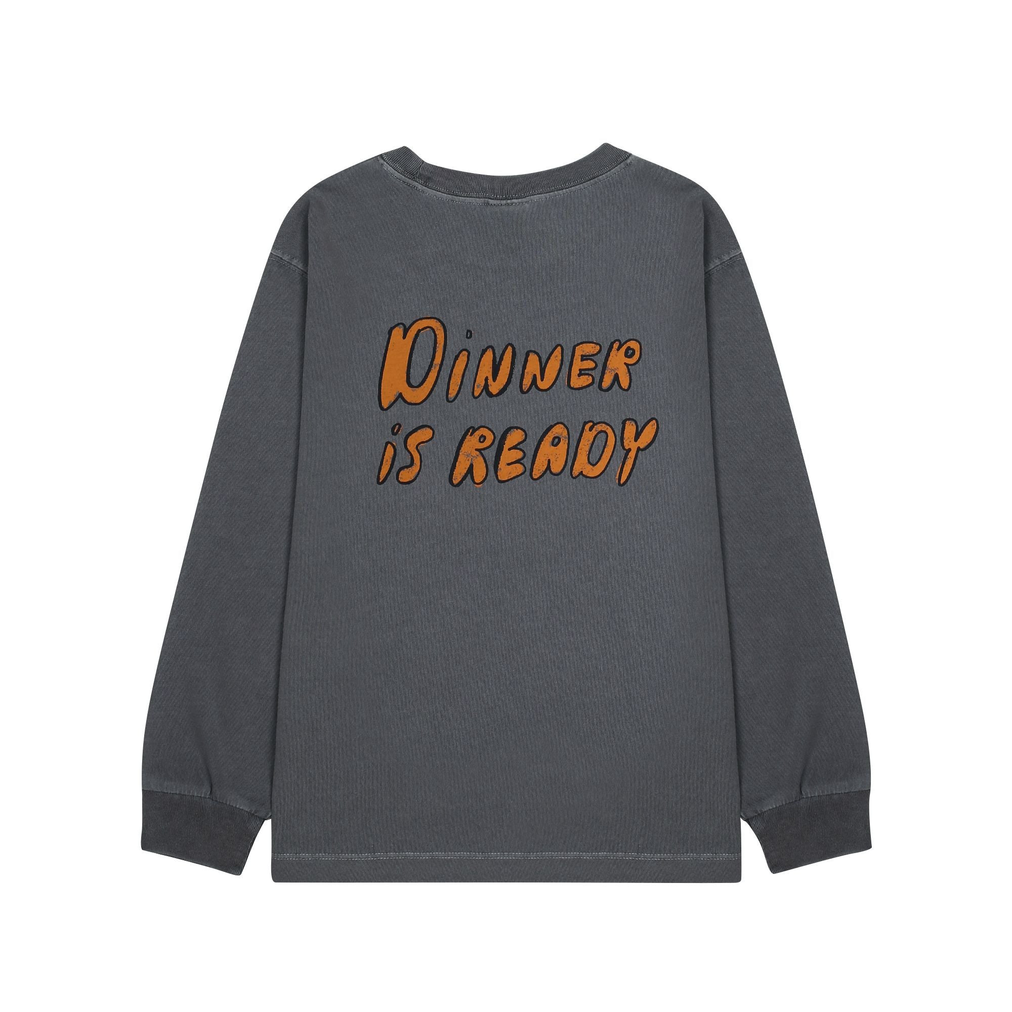 Jelly Mallow-Dinner Pigment Longsleeve T-shirt Charcoal