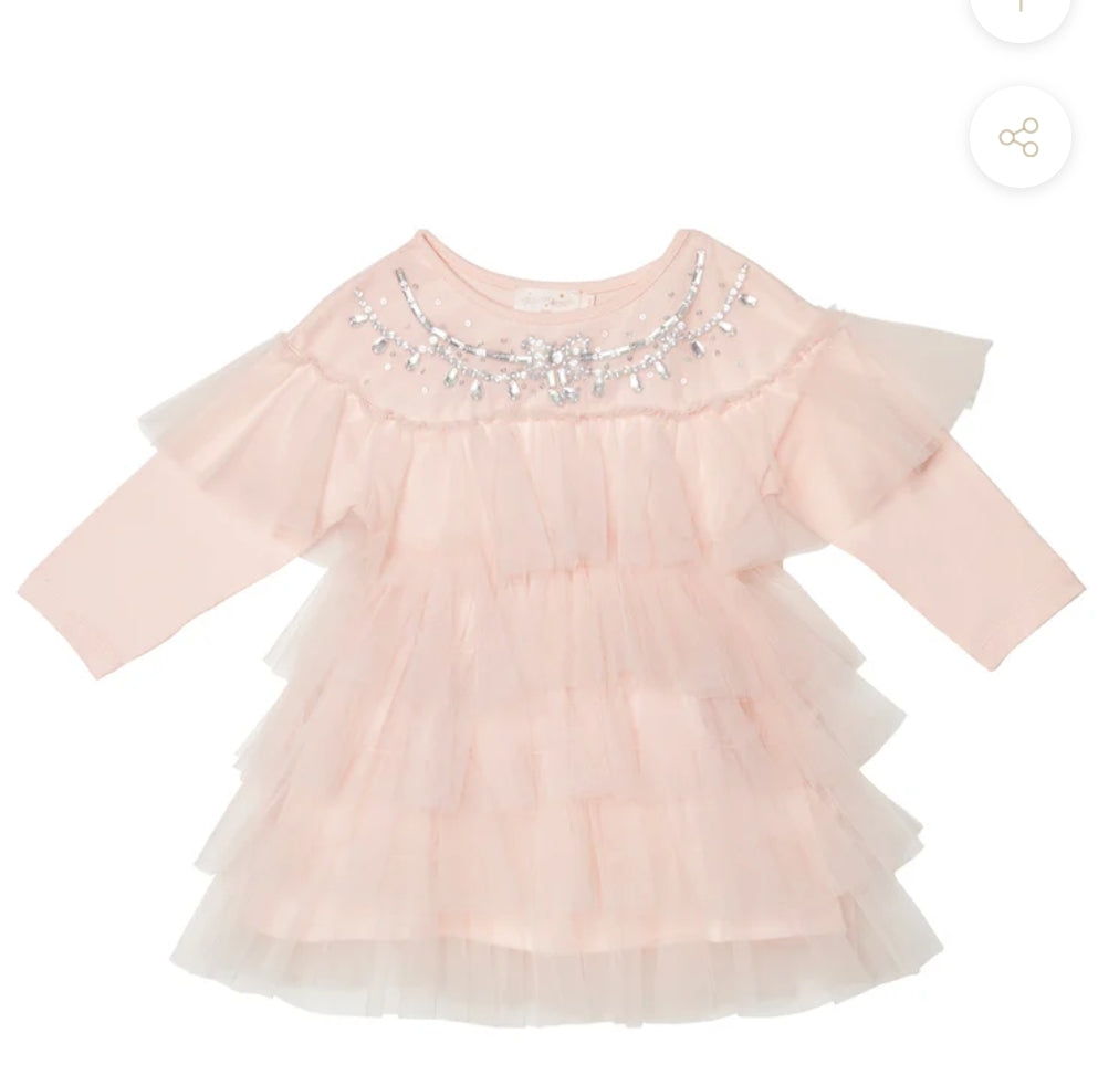 BEBE BLESSED TUTU DRESS-PEARL