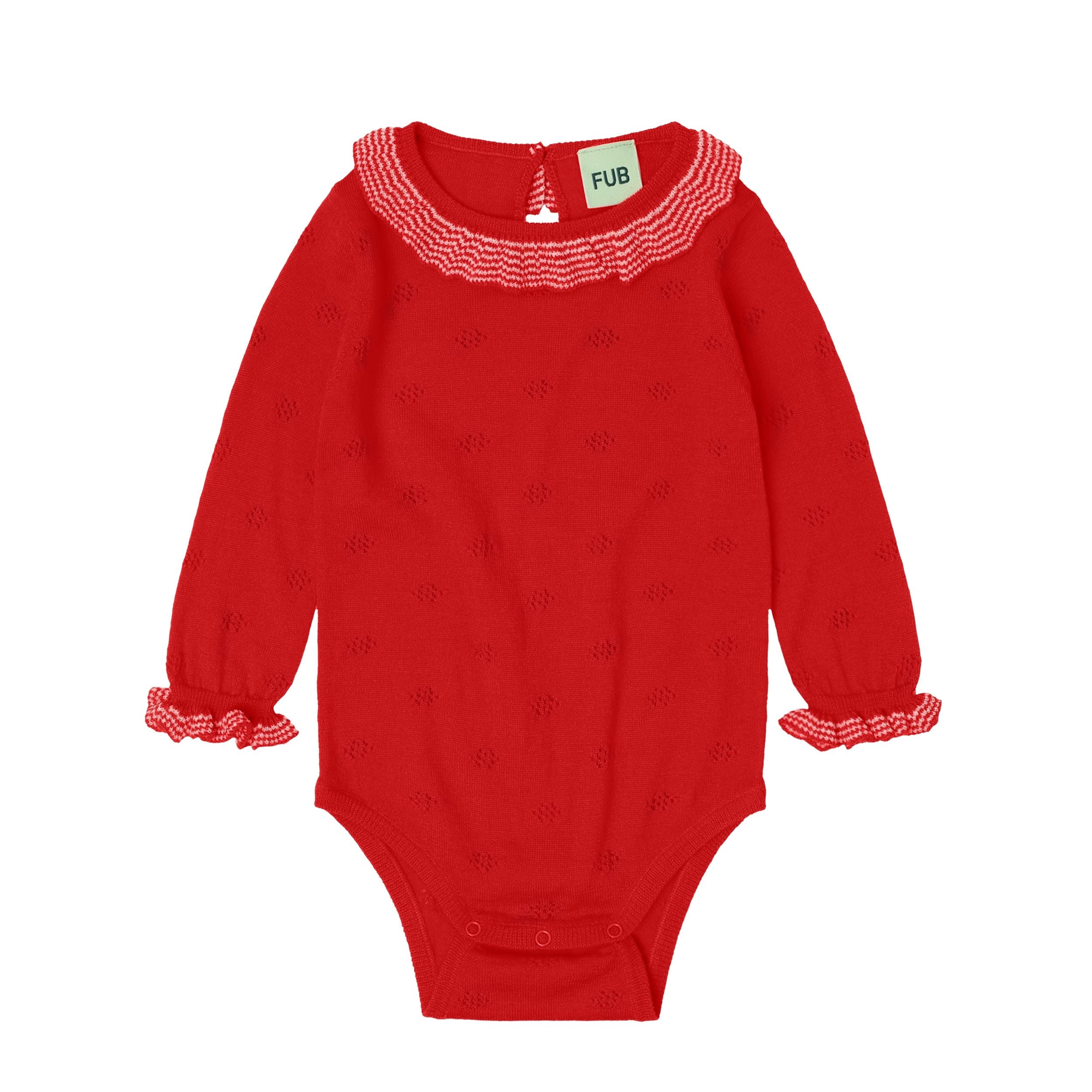 FUB-Baby Ruffle Body signal red