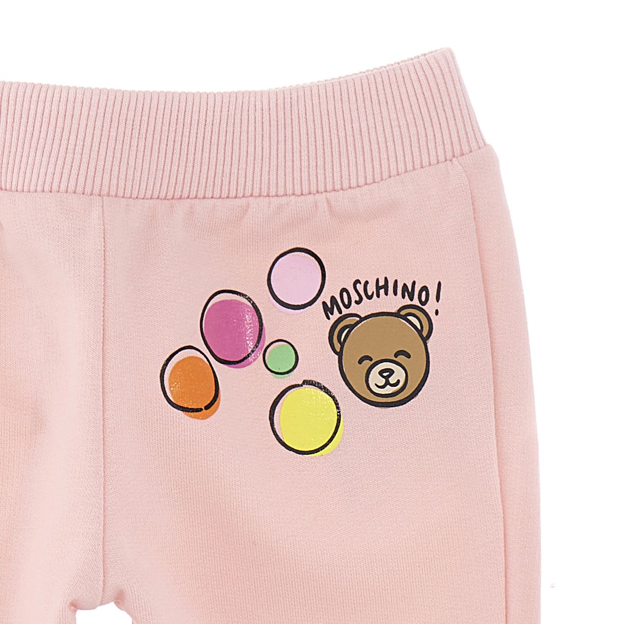 Moschino-Baby Tracksuit with Teddy Bear & Bubble Print Sugar Rose