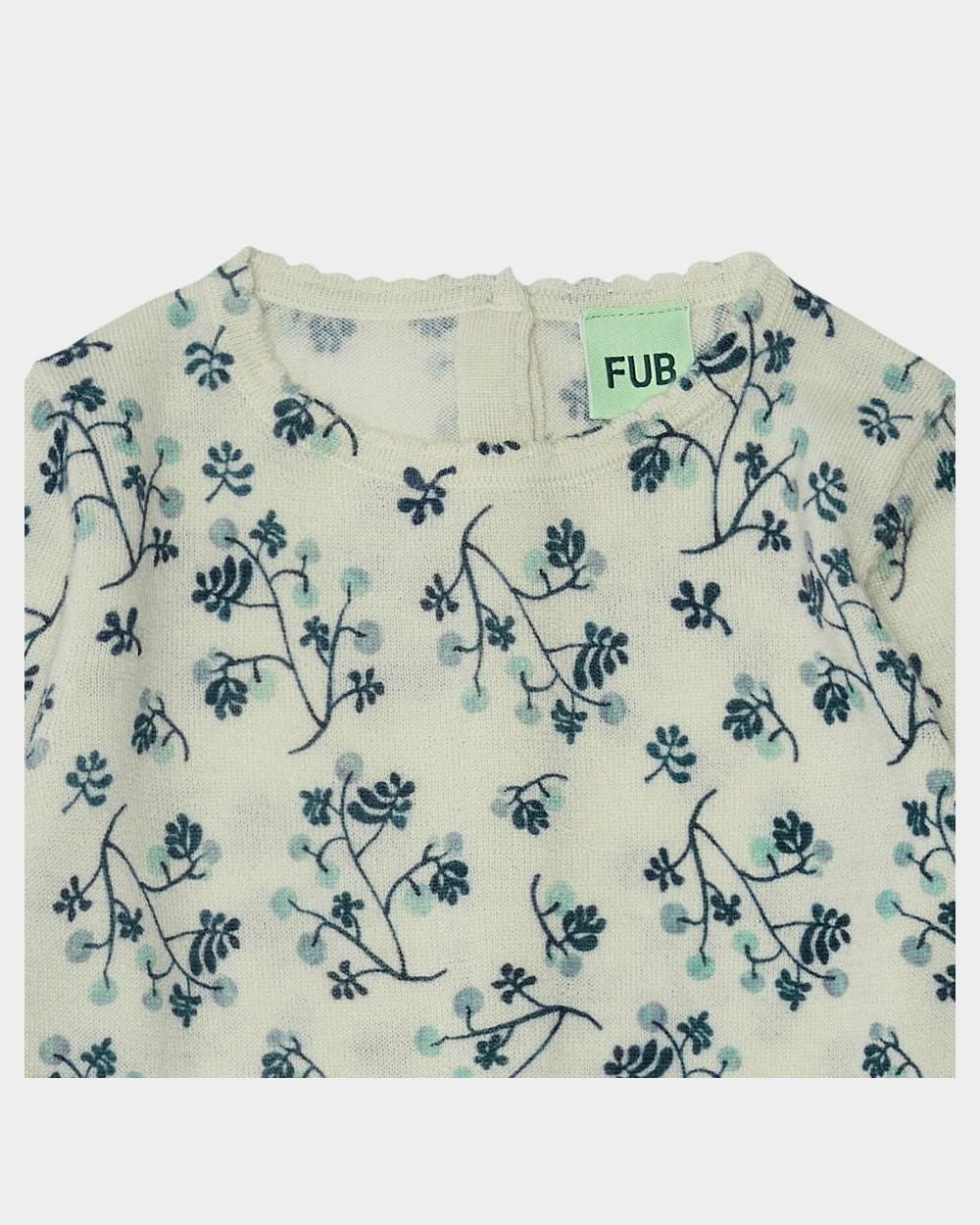 Printed Dress ecru/pistachio